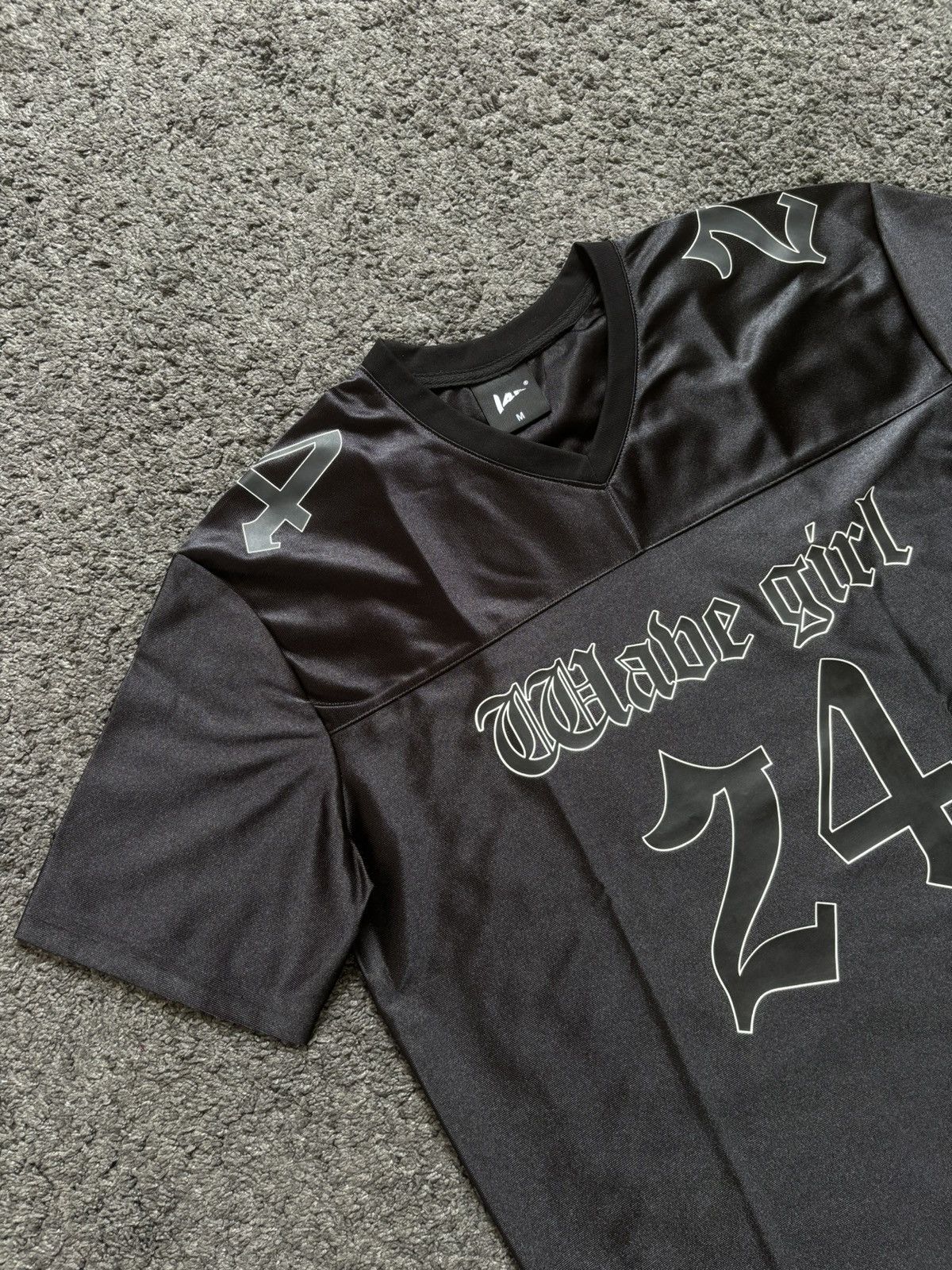 Japanese Brand × Vintage Vintage wave girl number 24 satin black football jersey Size US M / EU 48-50 / 2 - 3 Thumbnail