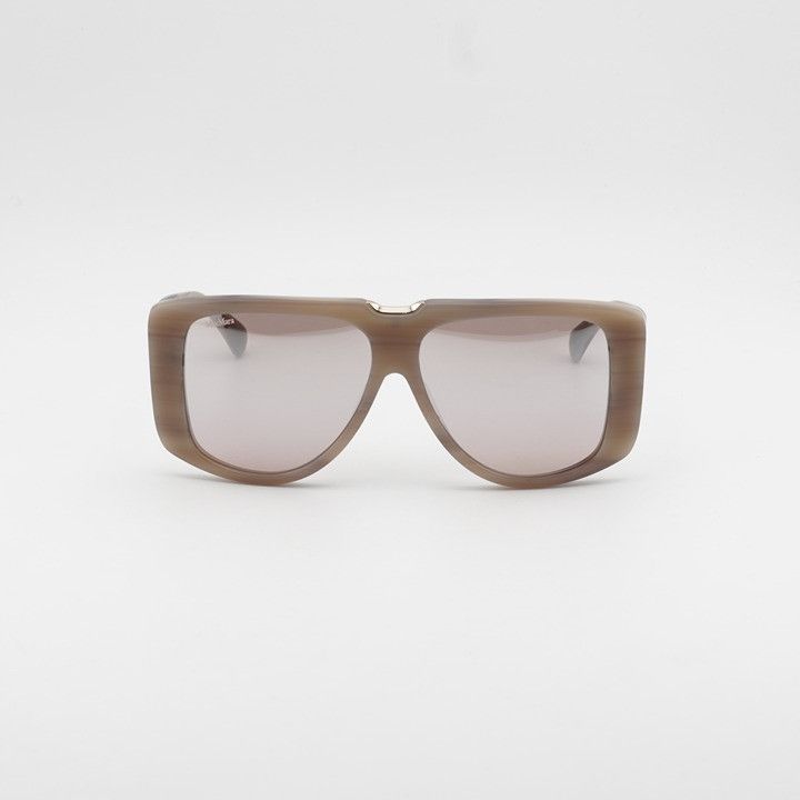 Max Mara Max Mara SPARK1 MM0075 60G Sunglasses Beige Shield Frame Size ONE SIZE - 7 Thumbnail