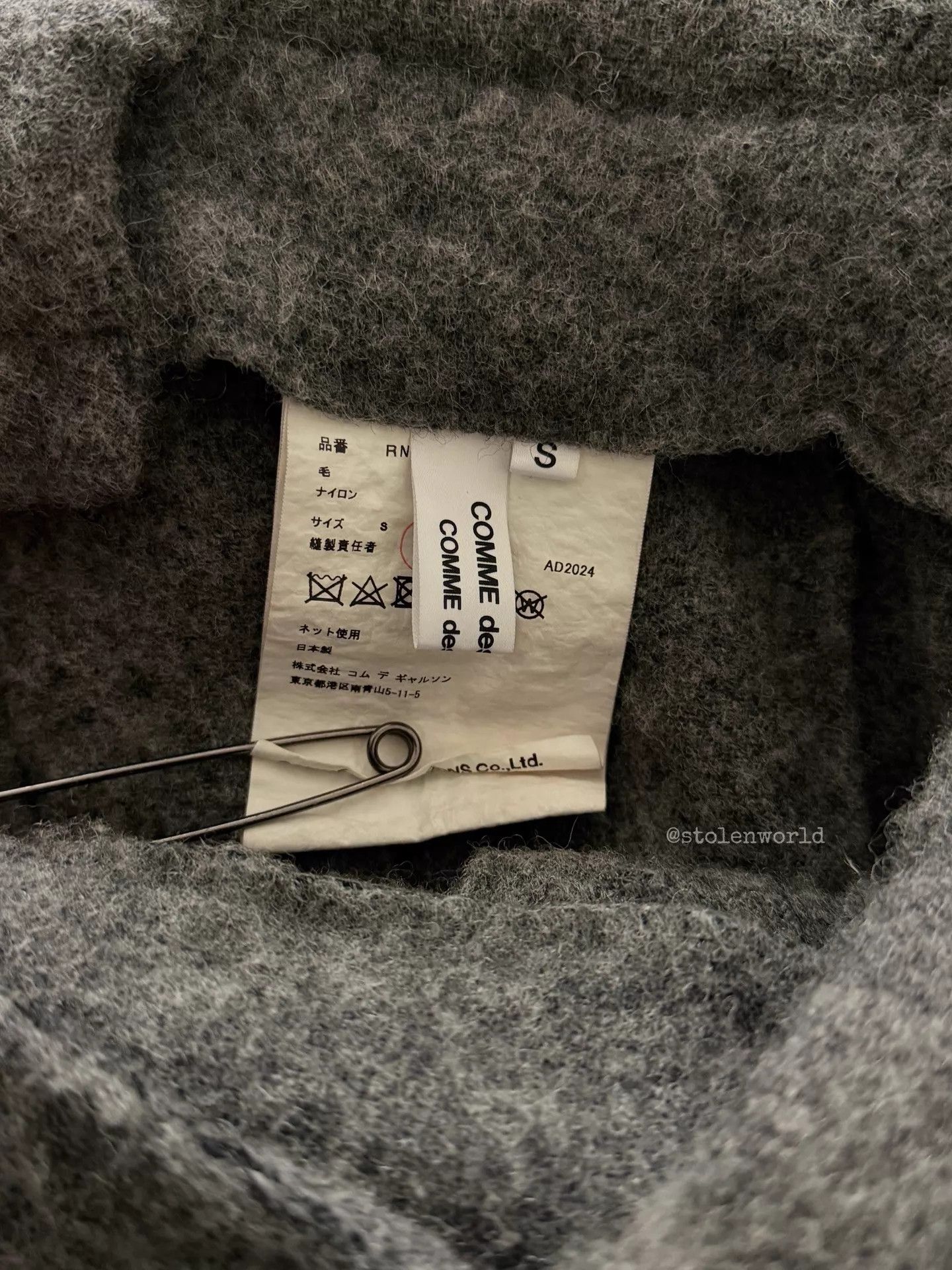 Comme des Garcons CDG 24AW Thick Wool Suspender Pleated Skirt Size S / US 4 / IT 40 - 8 Thumbnail