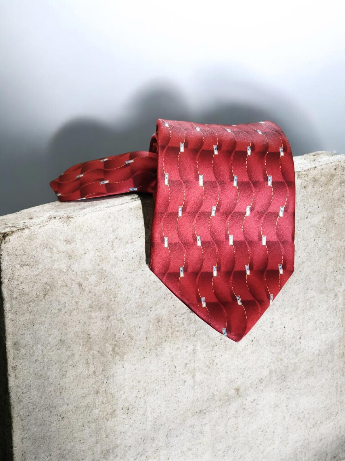 Arrow Arrow Burgundy Patterned Silk Tie Size ONE SIZE - 2 Thumbnail