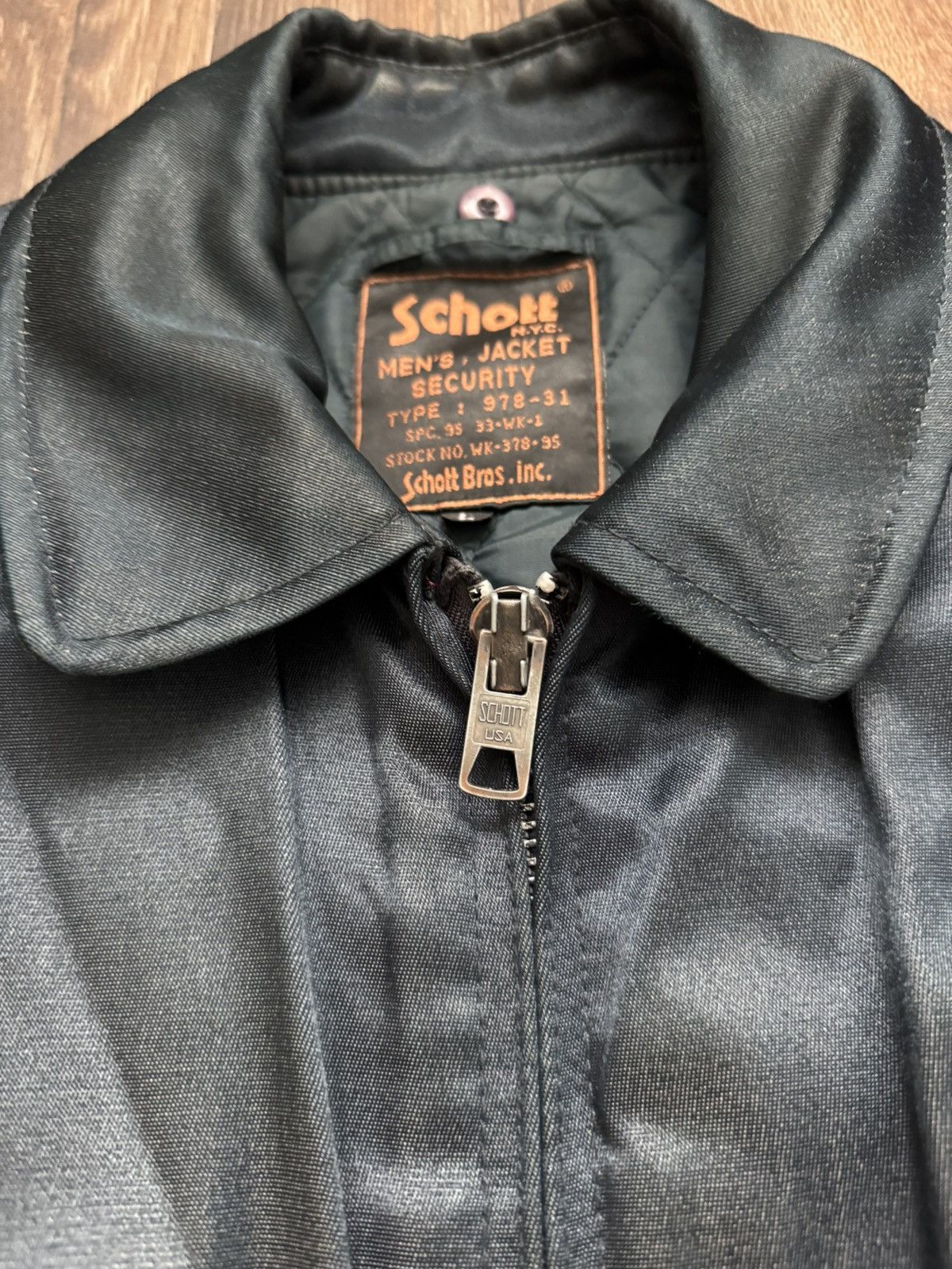 Schott Schott Vintage men’s made in USA Security bomber jacket Size US L / EU 52-54 / 3 - 10 Thumbnail