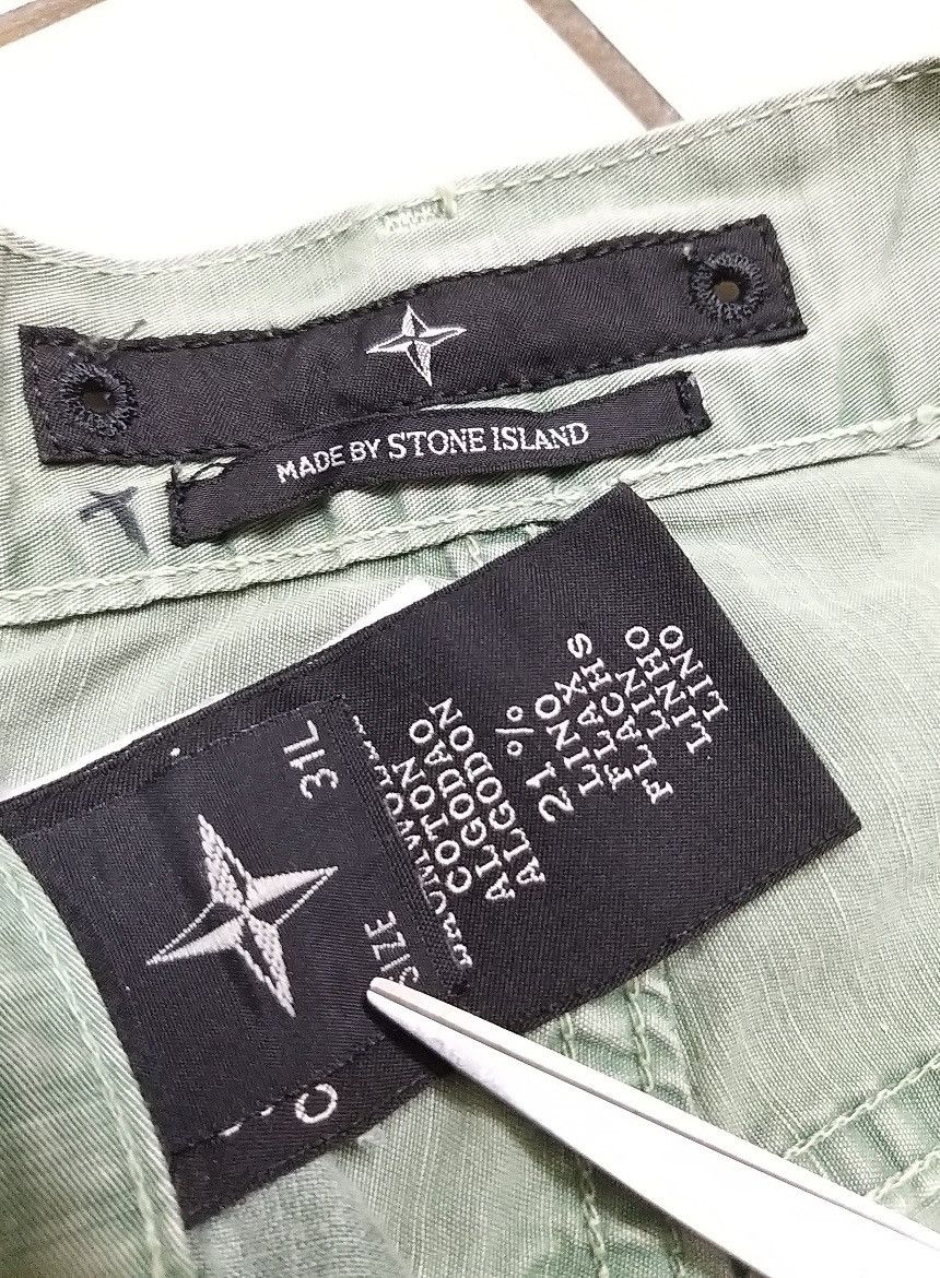 Stone Island VINTAGE STONE ISLAND S.I DISTRESSED COTON PANT Size US 31 - 20 Thumbnail