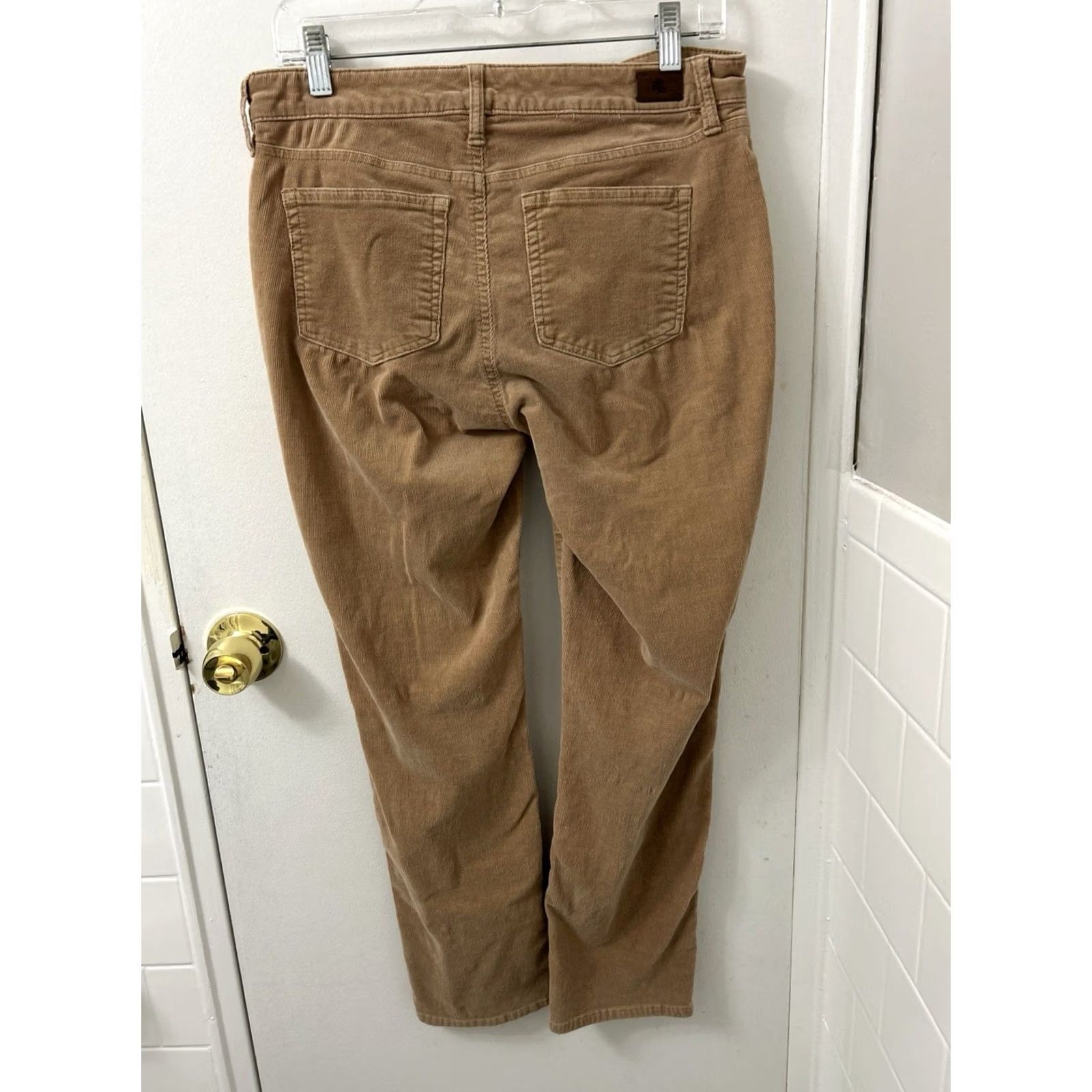 Ralph Lauren Lauren Ralph Lauren Corduroy Pants Womens 8 Brown Straight Slim Chino 32x27 Premier YKK Button Zipper Pocket(s) Machine Washable Vintage No Size 30" / US 8 / IT 44 - 6 Thumbnail
