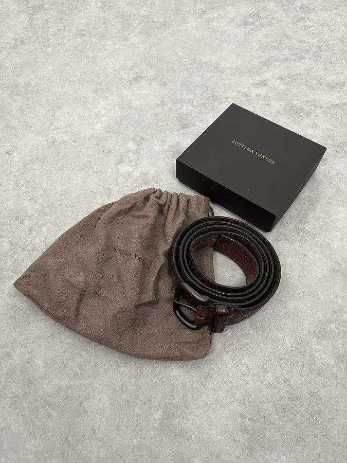 Bottega Veneta Bottega Veneta Brown Woven Leather Belt Size ONE SIZE - 3 Thumbnail