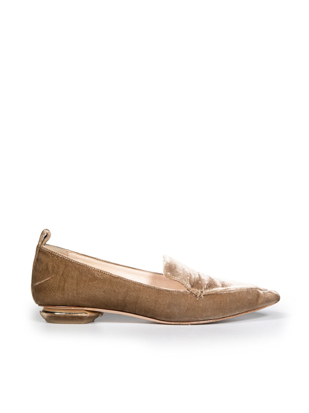 Brown Velvet Beya Loafers