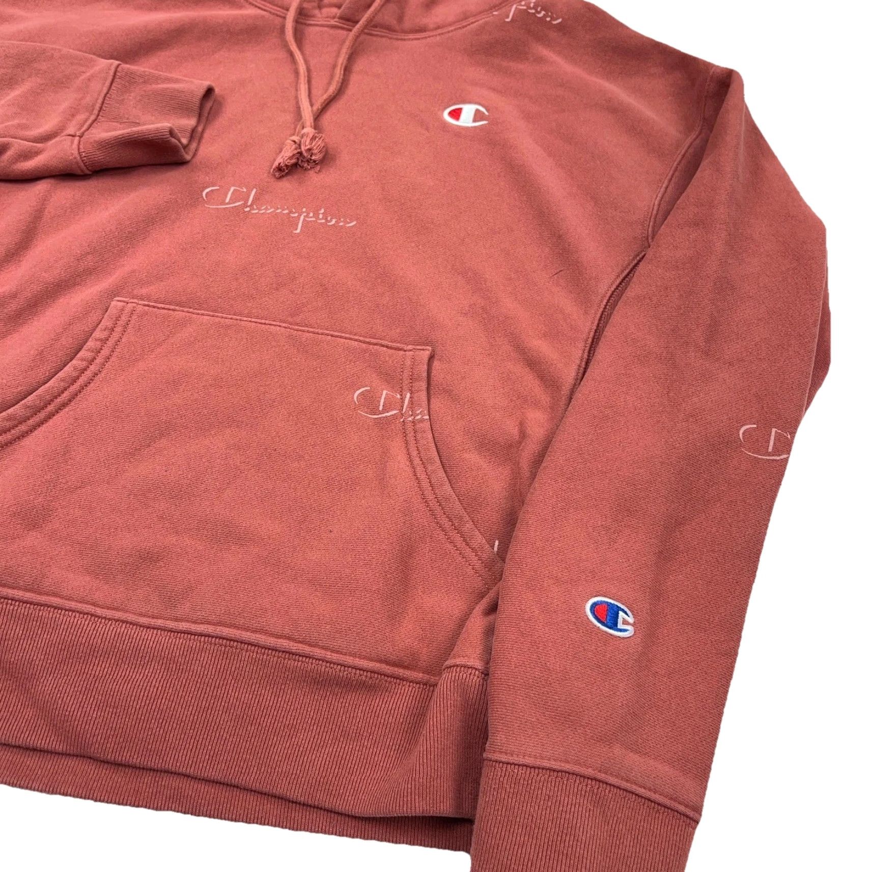 Champion Champion Hoodie Women Medium Pink Reverse Weave Sweatshirt Sweater Heavy Retro Womens Size M / US 6-8 / IT 42-44 - 4 Thumbnail