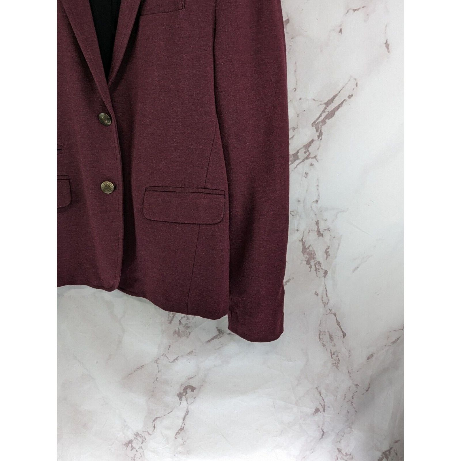 J.Crew J Crew Blazer Womens 8 Medium Red 2 Button Jacket Stretch Size M / US 6-8 / IT 42-44 - 4 Thumbnail