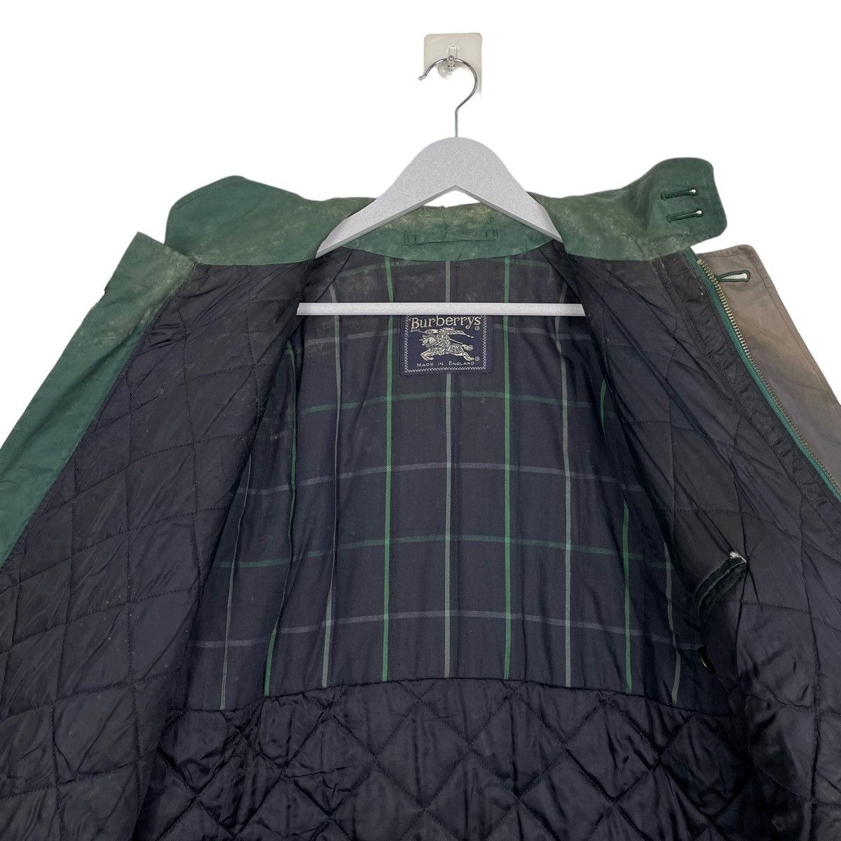 Burberry × Burberry Prorsum 💥80s BURBERRYS PRORSUMS GREEN COTTON JACKET Size US L / EU 52-54 / 3 - 10 Thumbnail