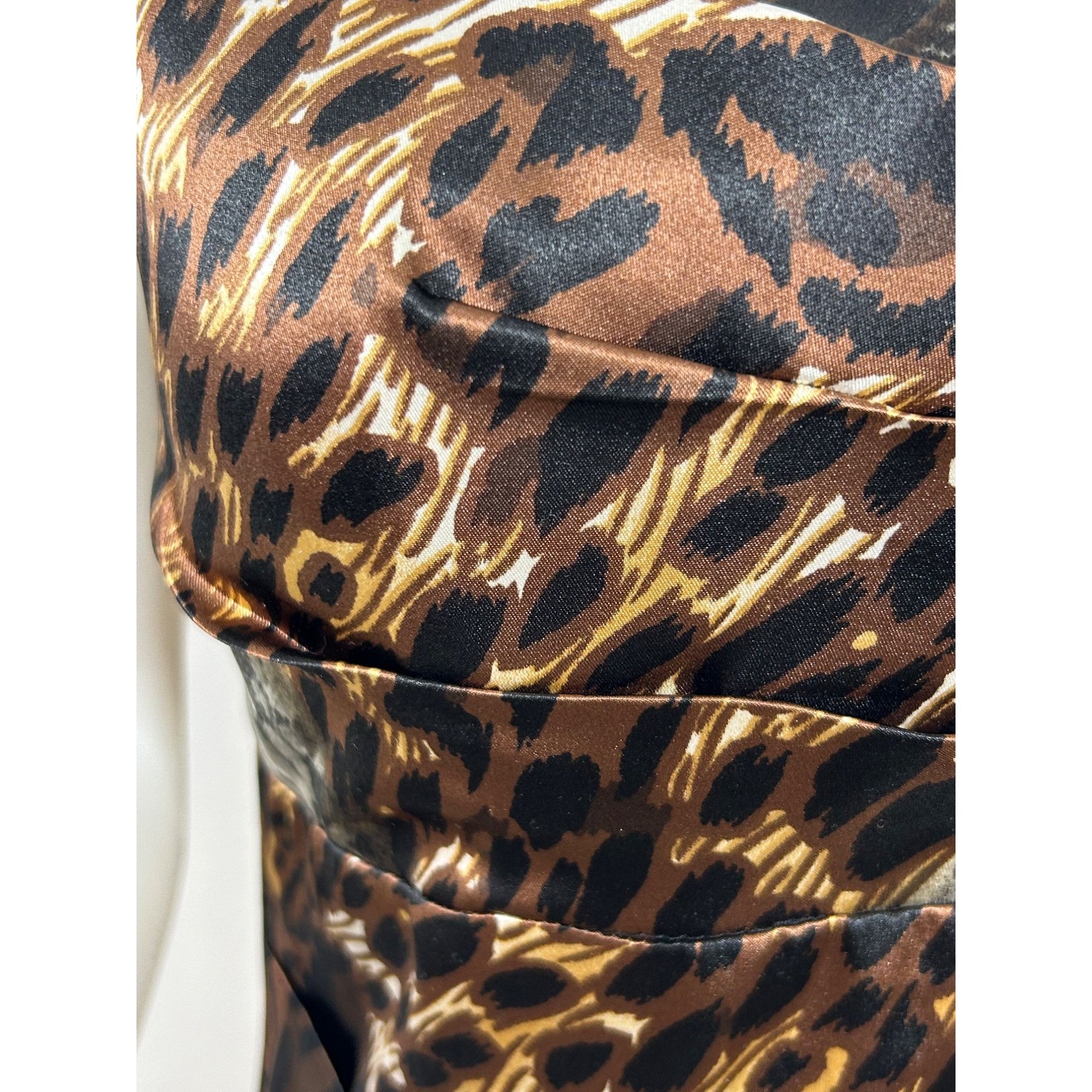 Other Bisou Bisou Dress 4 Mini Animal Print Brown Grey Sleeveless Size S / US 4 / IT 40 - 7 Thumbnail