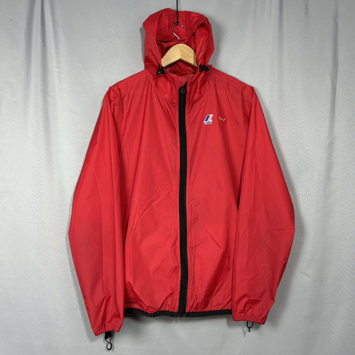 Play Comme des Garson K-way jacket red large luxury