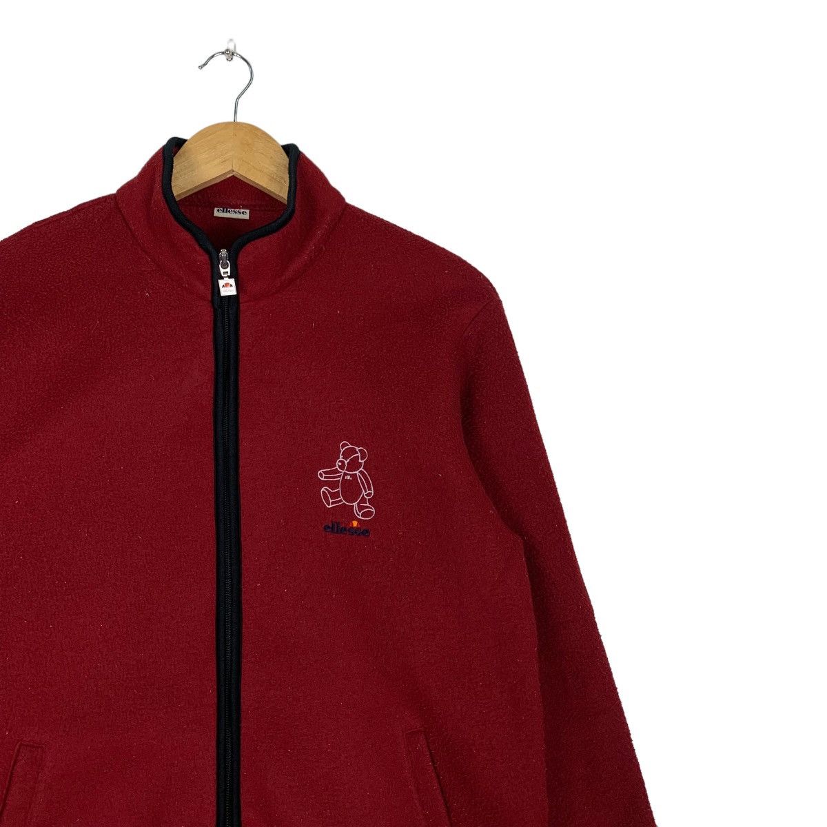 Ellesse ELLESSE Teddy Bear Small Logo Red Fleece Jacket #1060-C48 Size US L / EU 52-54 / 3 - 5 Thumbnail