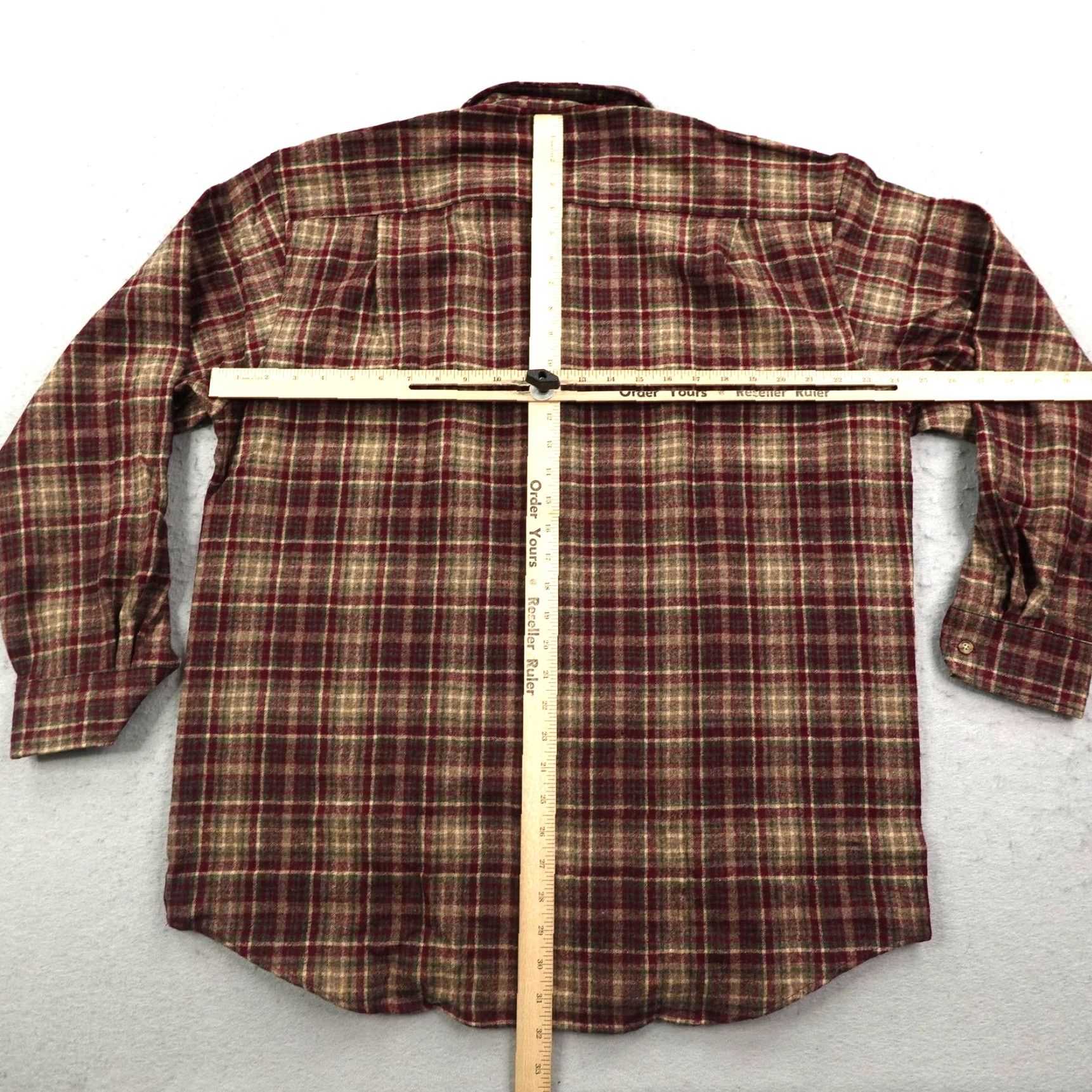 Pendleton VINTAGE Pendleton Shirt Mens Large Brown Red Wool Plaid Flannel Lodge Deadstock Size US L / EU 52-54 / 3 - 6 Thumbnail