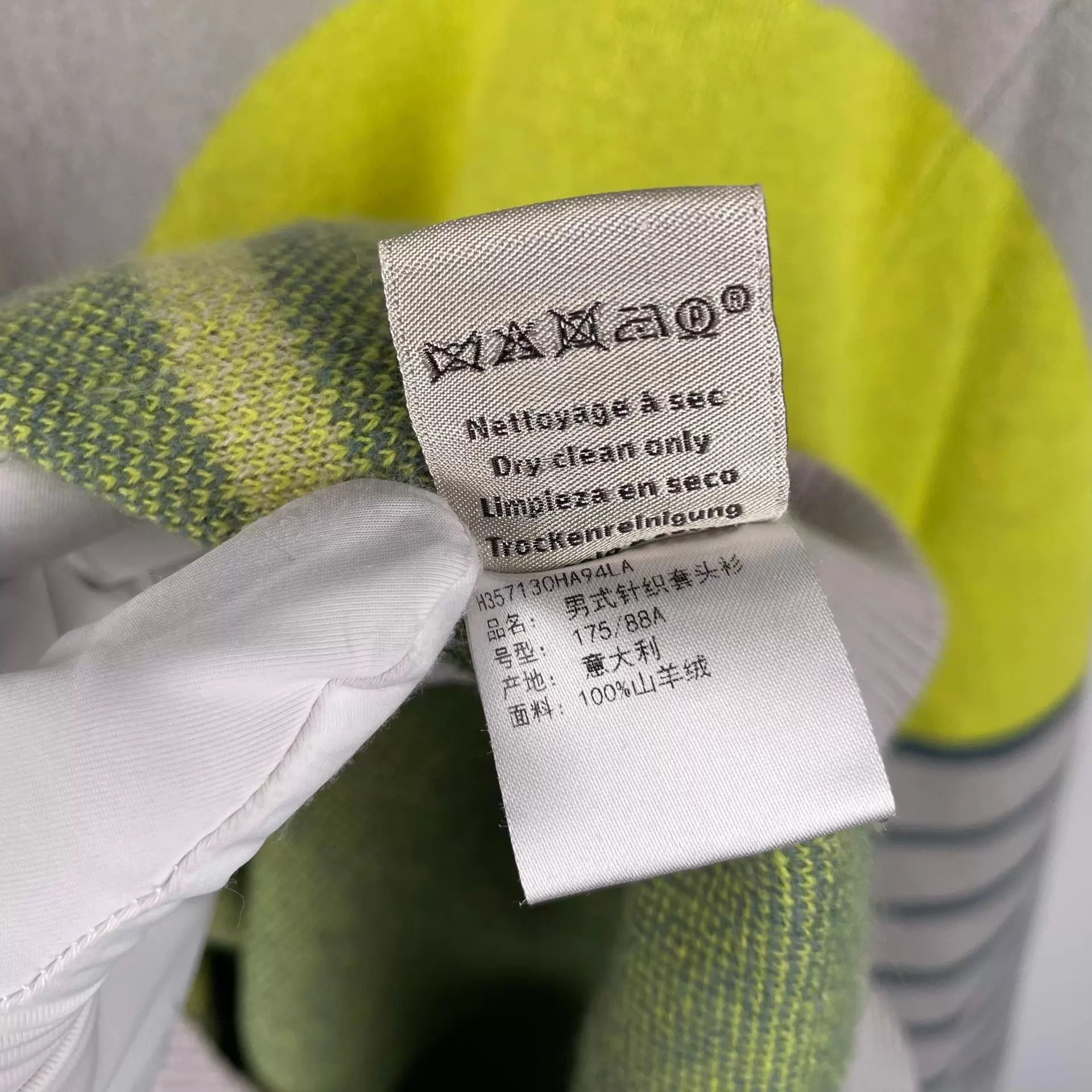 Hermes Hermès Cashmere 2-Tone Gray/Yellow Sweatshirt Size US L / EU 52-54 / 3 - 6 Thumbnail