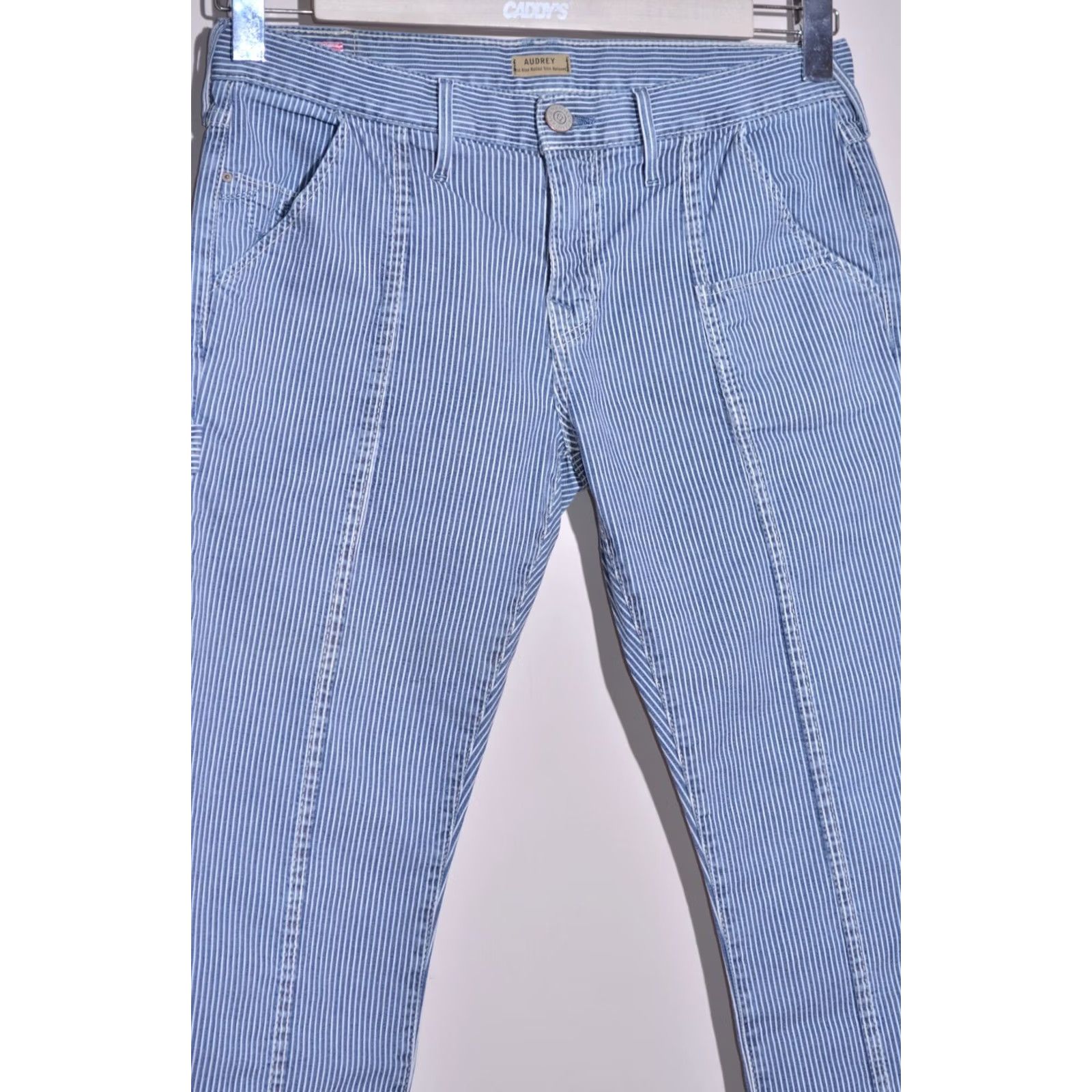 True Religion True Religion Womens Audrey Carpenter Slim Striped Boyfriend Jeans Size 29 Size 29" - 3 Thumbnail