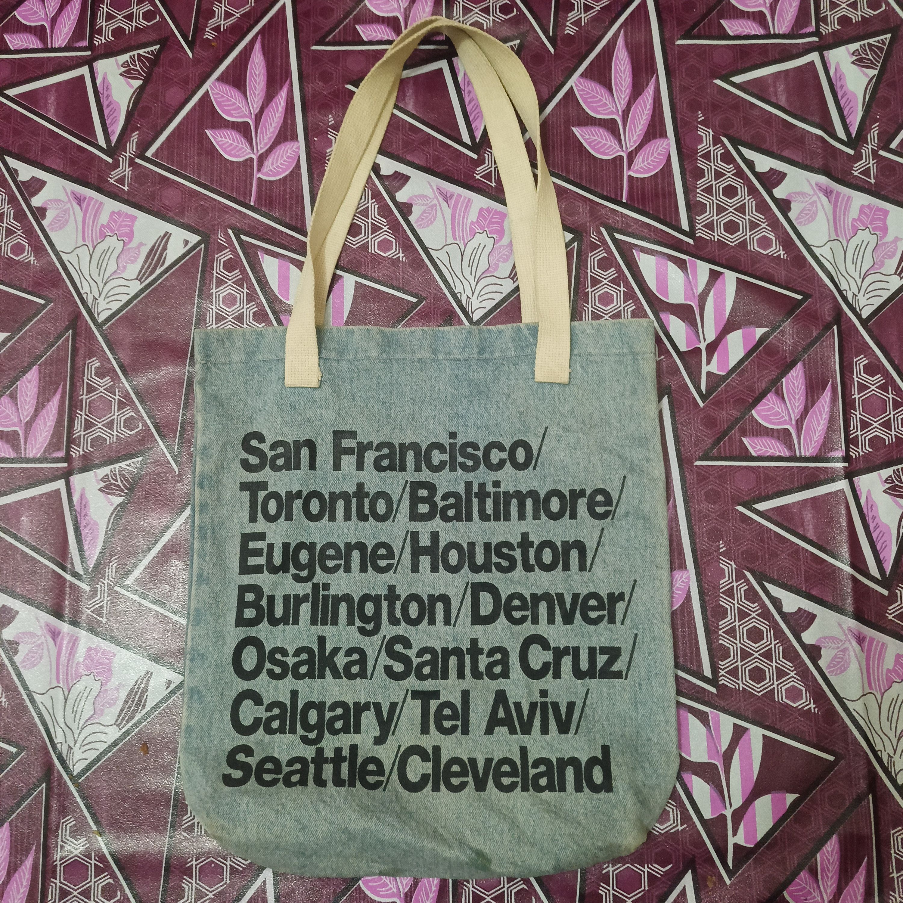 American Apparel Vtg American Apparel Denim Tote Bag Size ONE SIZE - 1 Thumbnail