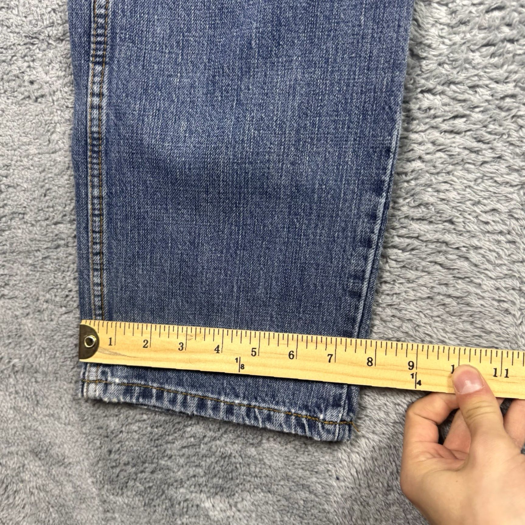 Wrangler Wrangler Retro Jeans Mens 30x34 Slim Straight Blue Denim Cowboy Western Whisker Denim Jeans Slim 5-Pocket Mens Wrangler Retro Jeans Size US 30 / EU 46 - 7 Thumbnail