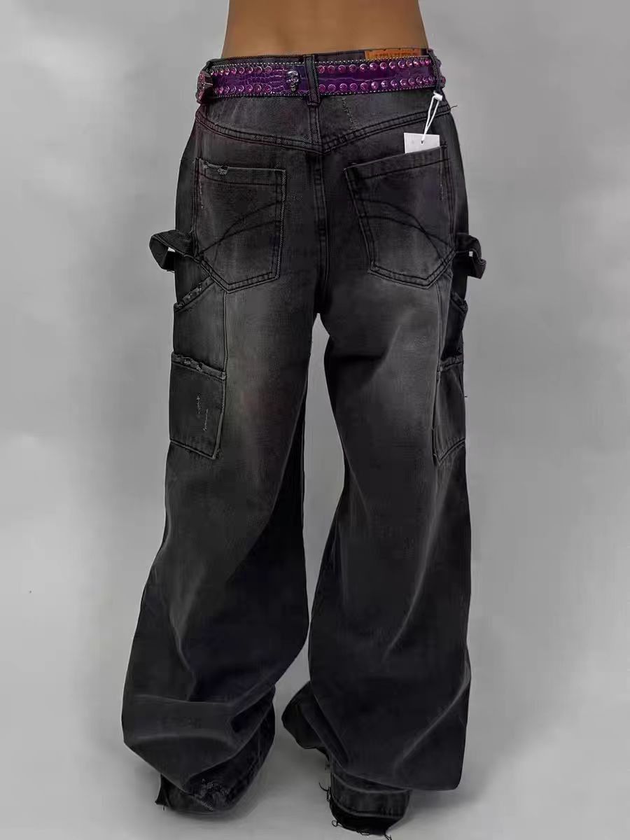 Japanese Brand Vintage style washed irregular patchwork micro flare jeans Size US 34 / EU 50 - 3 Thumbnail