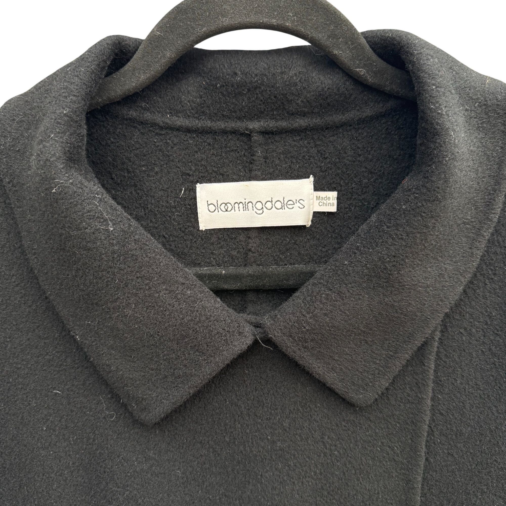 Bloomingdale's Bloomingdales Vintage Black Wool Cashmere Blend Womens Coat Size XXL / US 16-18 / IT 52-54 - 6 Thumbnail