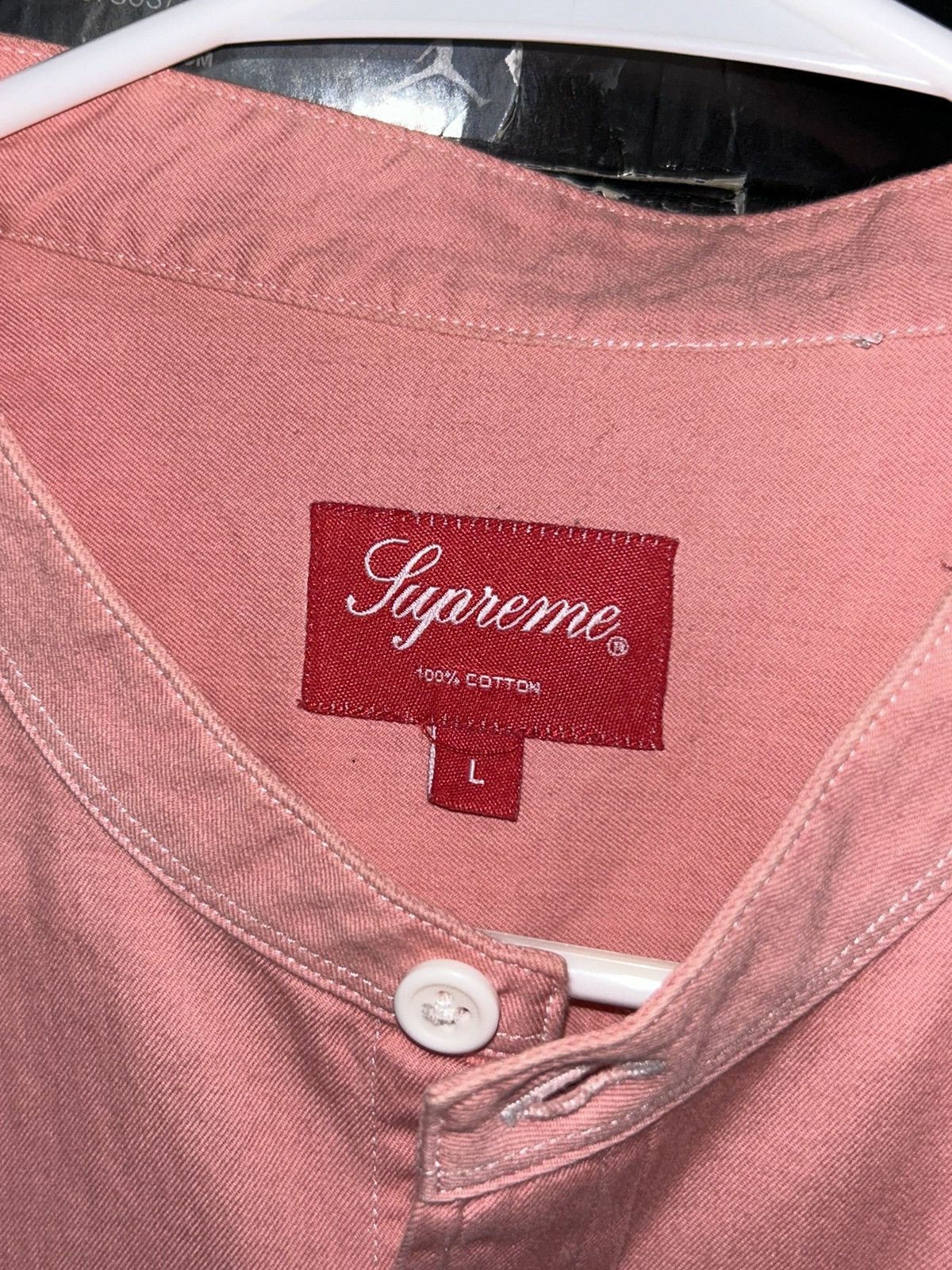 Supreme Supreme Denim Band Collar Shirt (SS15) size Large Size US L / EU 52-54 / 3 - 3 Thumbnail