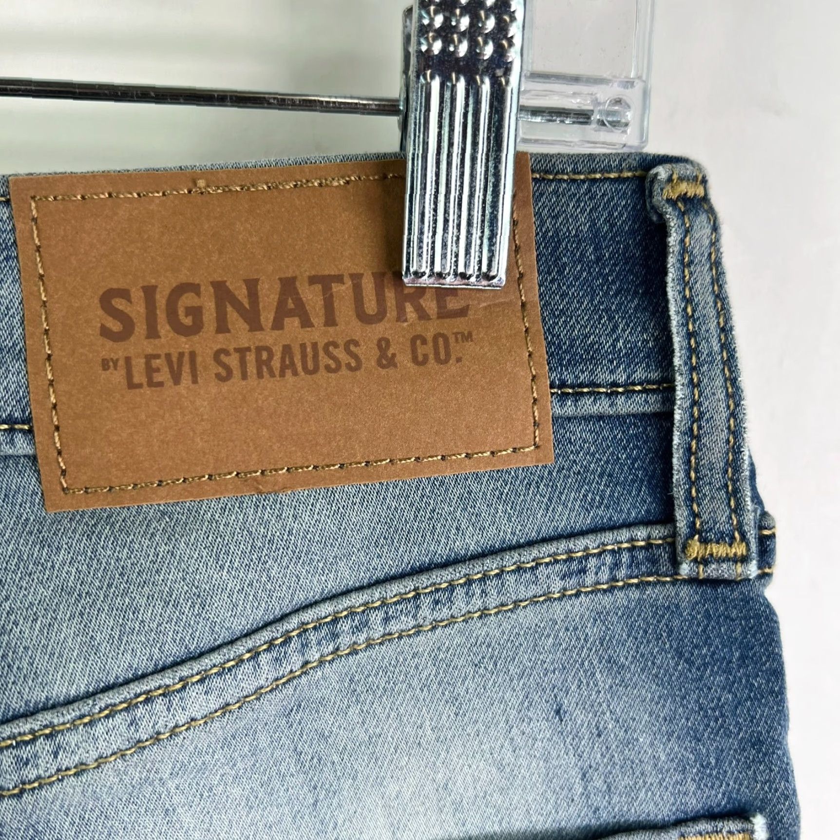 Levi's Levi's Signature Jeans Mens Regular Waist 30 Blue Denim Straight 32in Inseam 5-Pocket Zipper Logo Charcoal Wash USA 90s Size US 30 / EU 46 - 5 Thumbnail