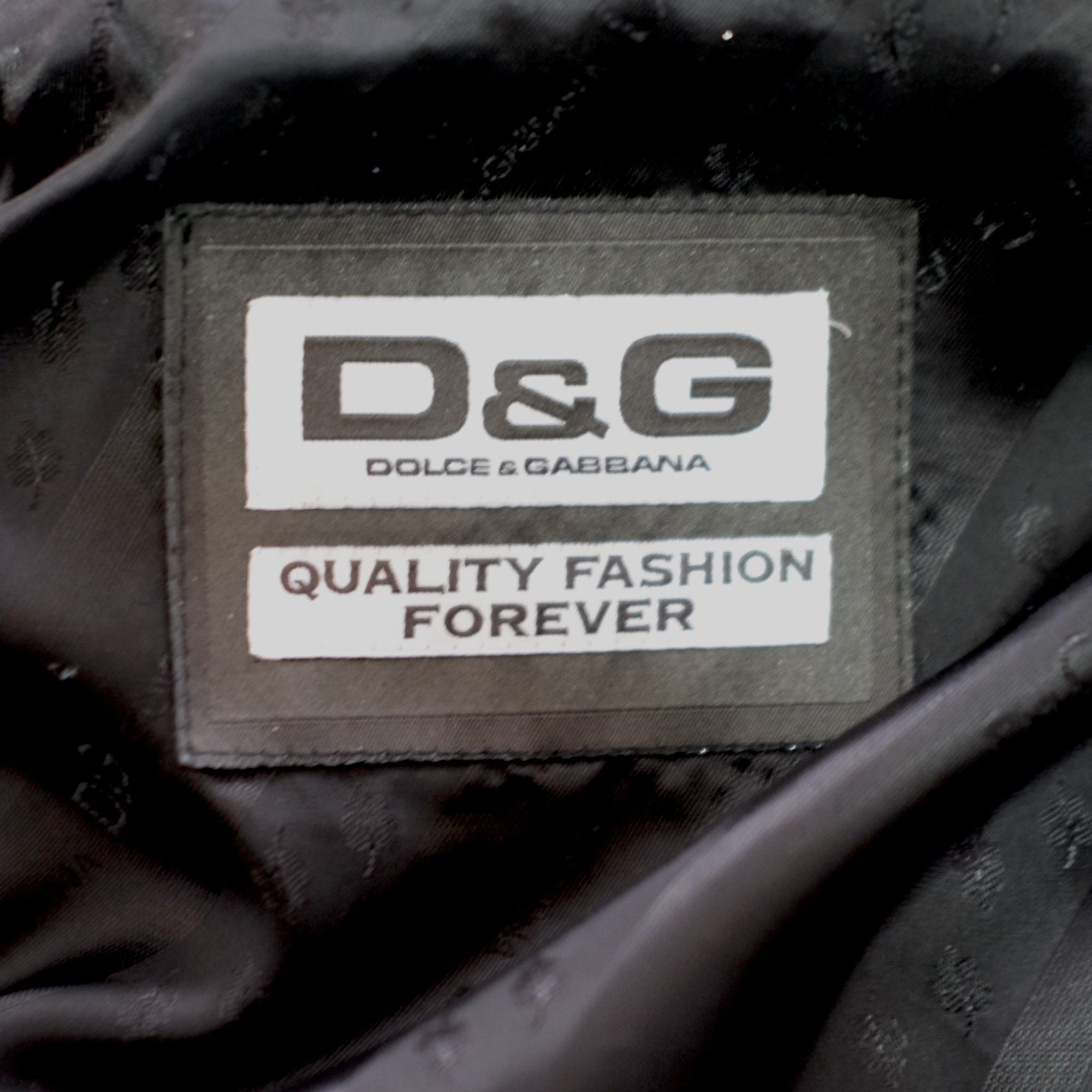 D&G Lambskin Leather & Wool Bomber Jacket
