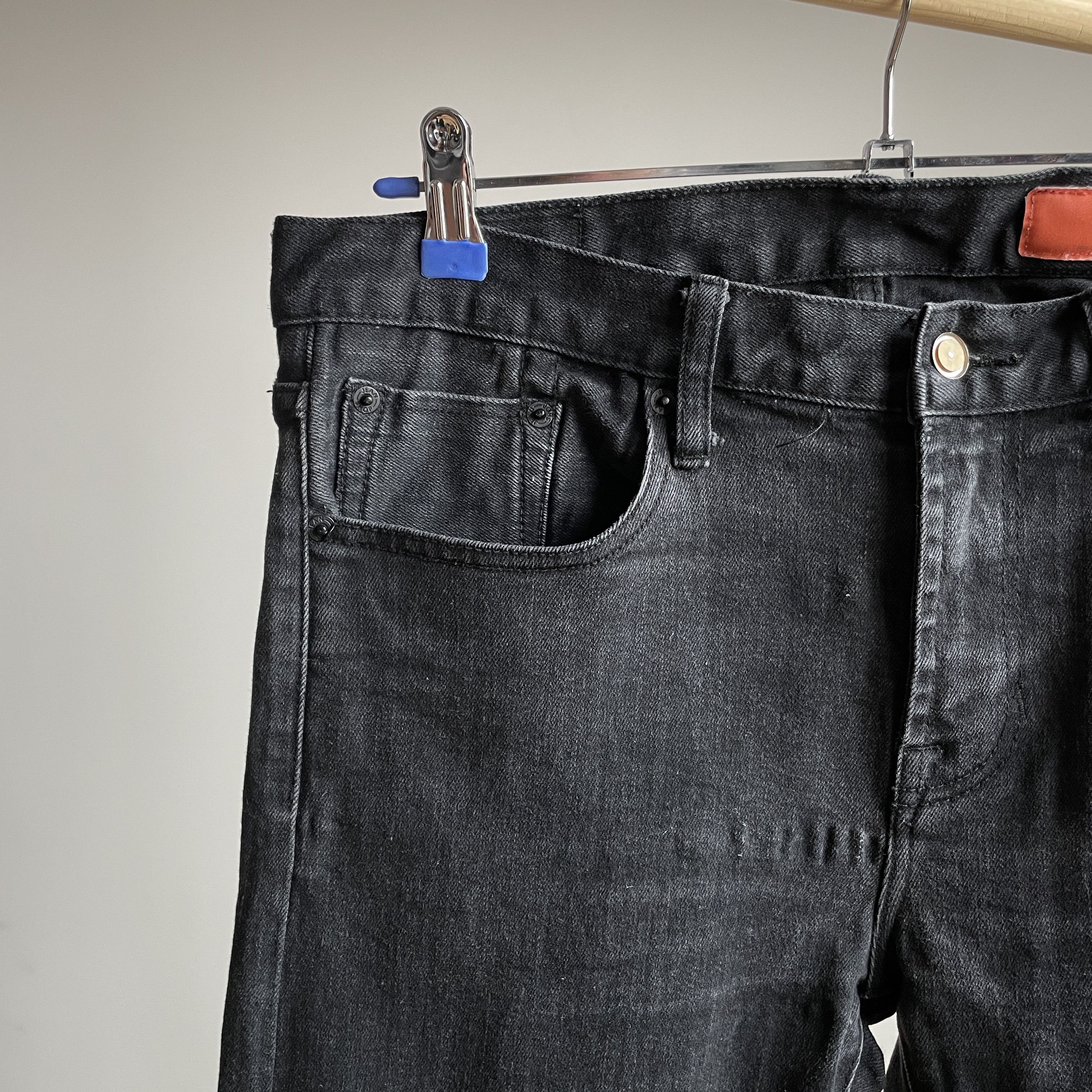 Jean Shop Jean Shop Jim Stretch Slim Washed Black Selvedge Denim Size US 32 / EU 48 - 6 Thumbnail