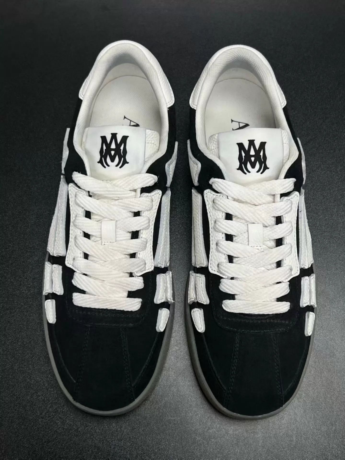 Amiri AMIRI PACIFIC Suede Bone Sneaker 42 Black/White Near New Rare Size US 9 / EU 42 - 3 Thumbnail