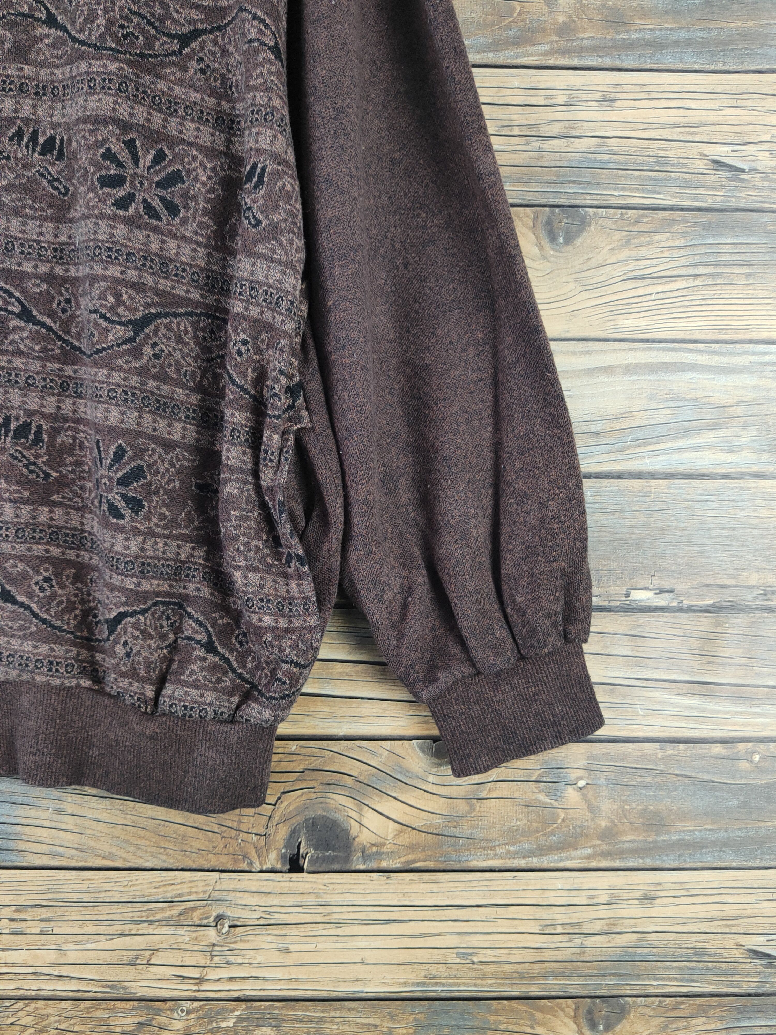 Vintage Vivre Club Dark Brown Knitwear Sweaters #W2120 Size US L / EU 52-54 / 3 - 6 Thumbnail