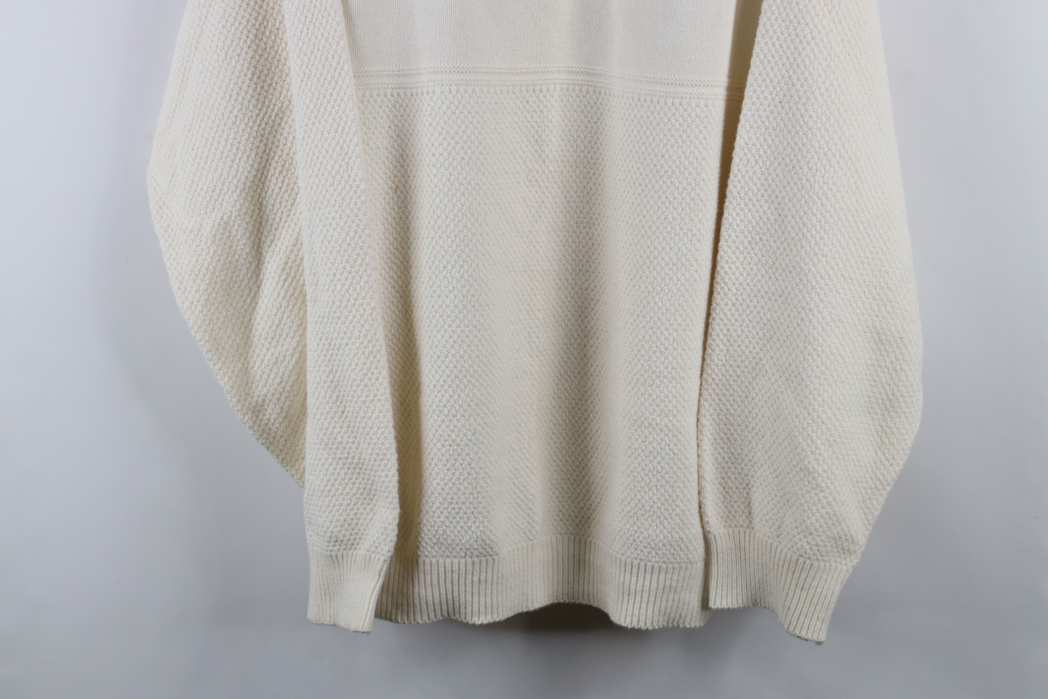 Vintage Vintage 90s Volvo Car Knit Crewneck Sweater Cream USA Size US XXL / EU 58 / 5 - 3 Thumbnail