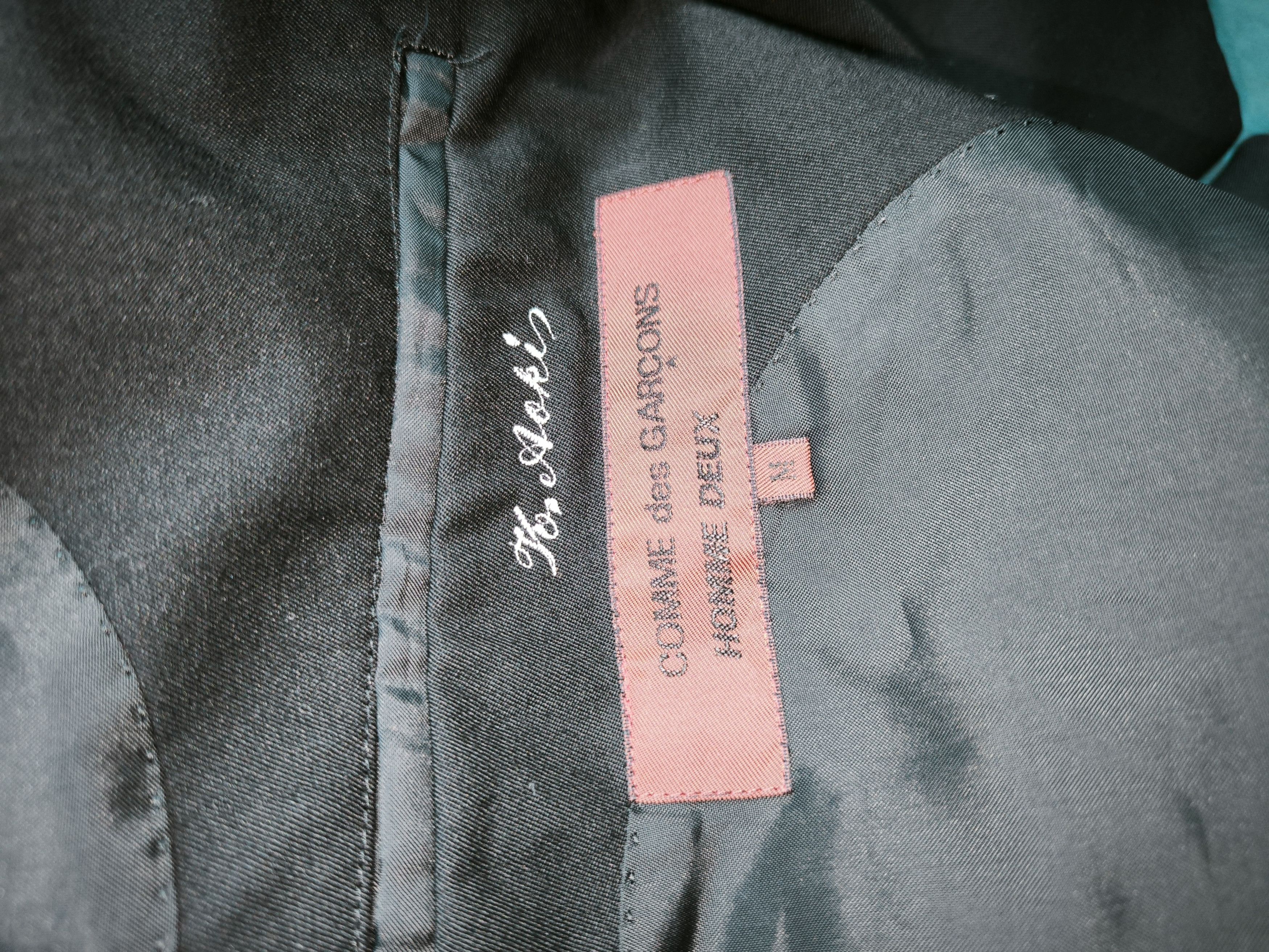Comme des Garcons Homme Deux AD 1989 Tailor Wool Laine Black Size 40R - 10 Thumbnail