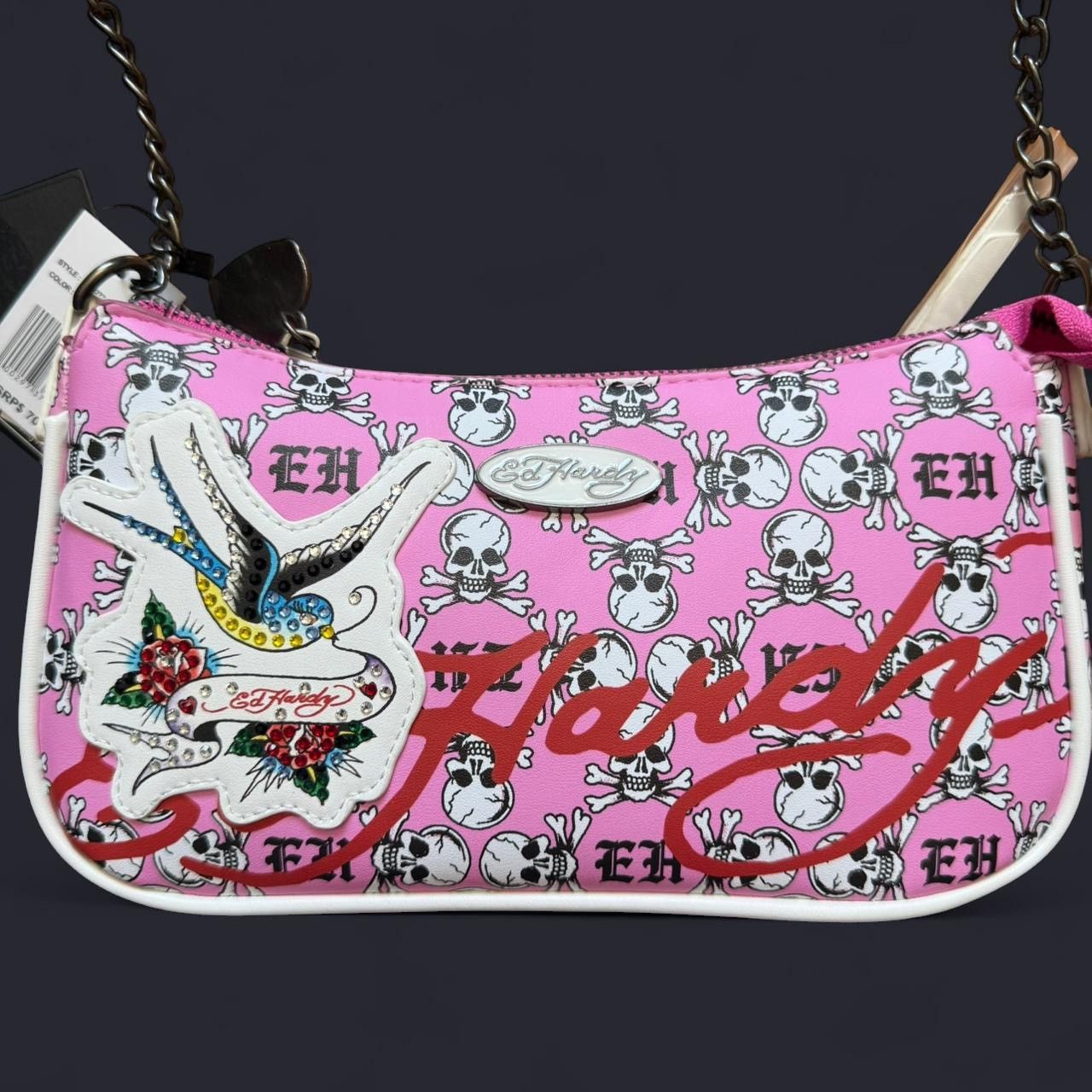 Ed Hardy NWT Ed Hardy pink purse with skull & crossbones Size ONE SIZE - 3 Thumbnail