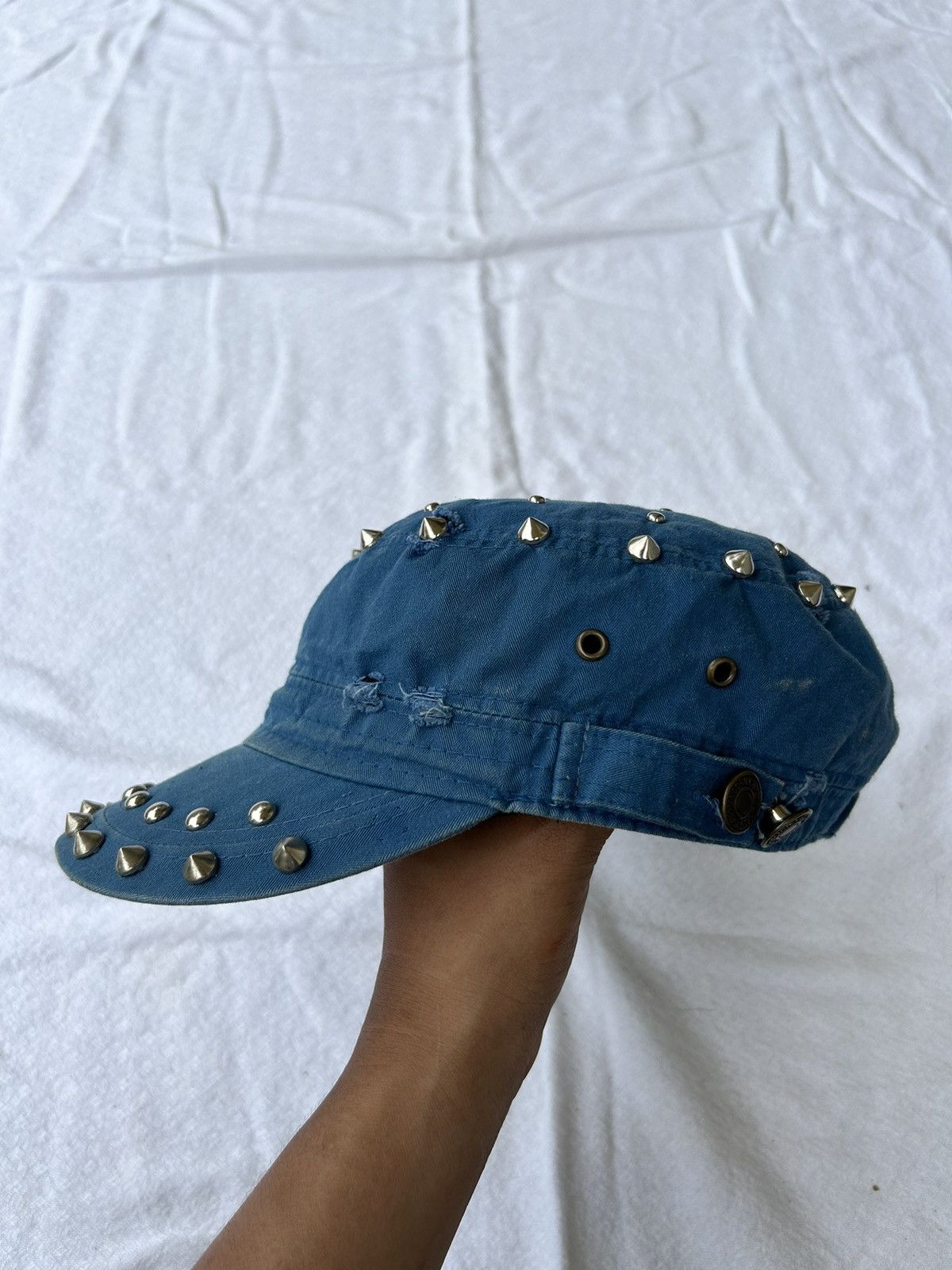 14th Addiction × Japanese Brand × Le Grande Bleu (L.G.B.) Japanese distressed studded hats Size ONE SIZE - 2 Thumbnail