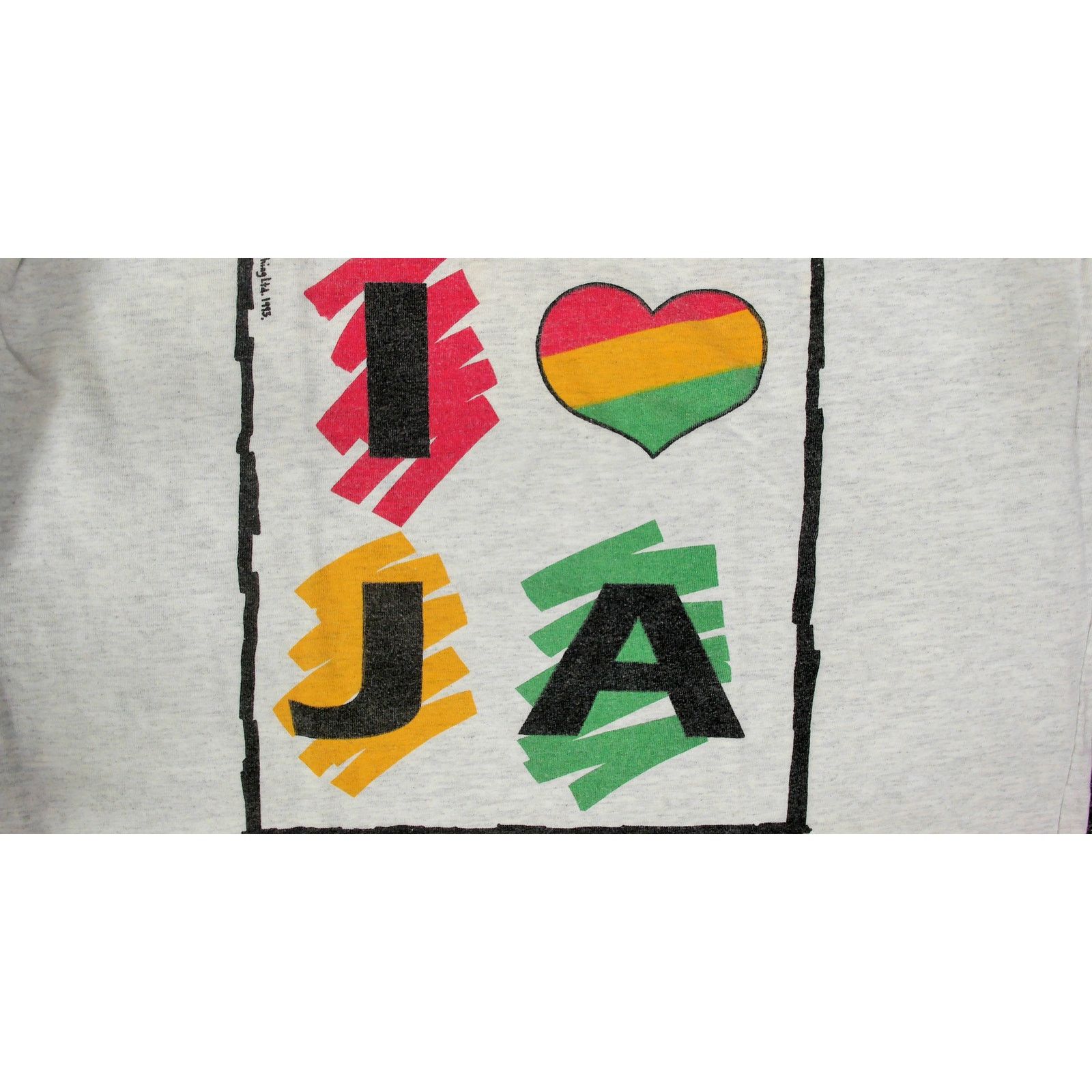 Vintage Vintage 1993 "I Love JA" Single Stitch Notch Collar Tee XL Size US XL / EU 56 / 4 - 7 Thumbnail
