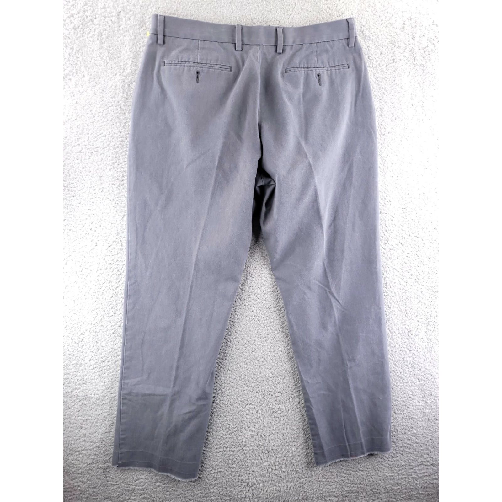 Essentials Amazon Essentials Chino Pants Mens 35x30 Gray Raw Hem Straight Fit Size US 35 - 7 Thumbnail
