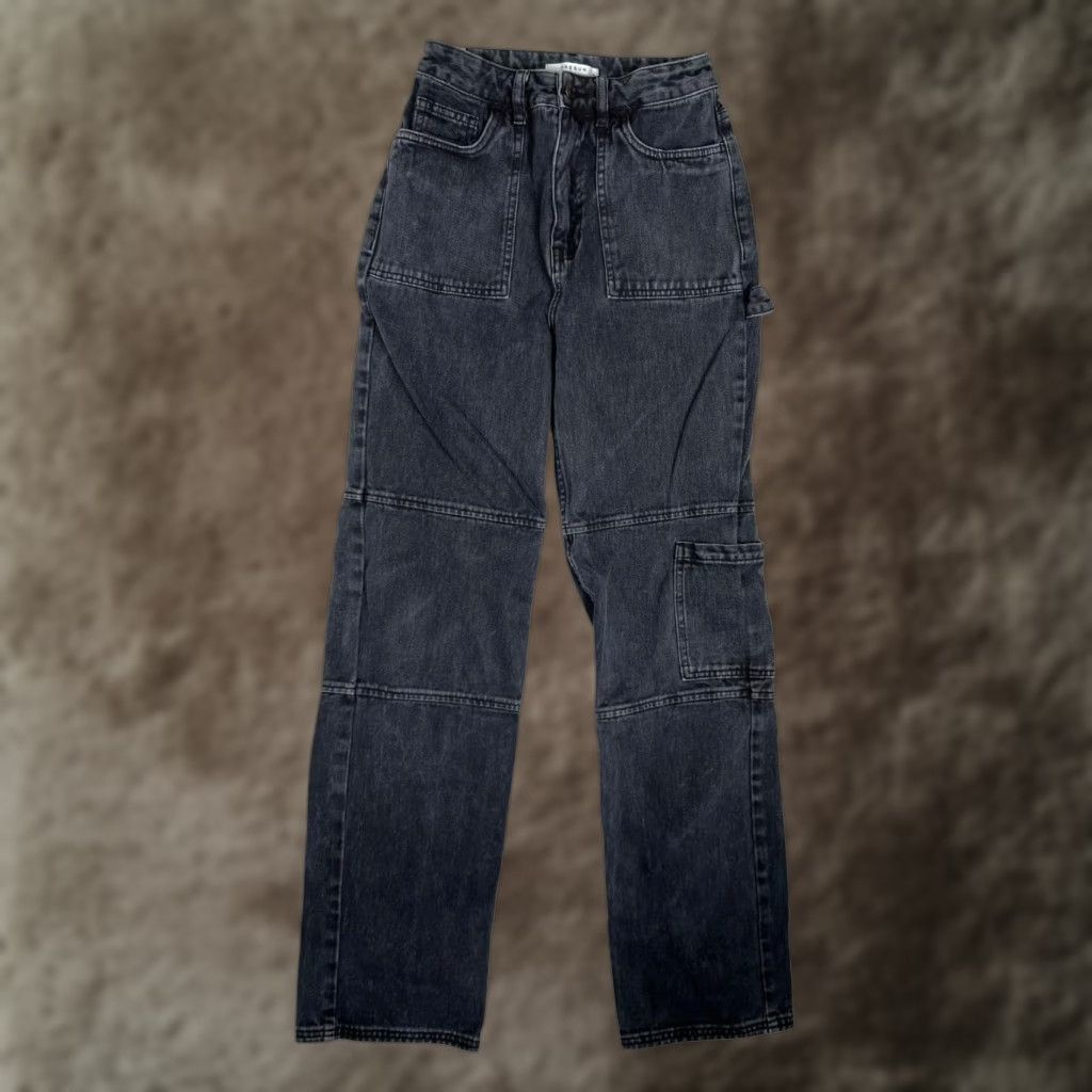 Pacsun PacSun Jeans Womens 26 Boyfriend Carpenter 90s BF Charcoal Gray Denim Relaxed Inseam 32 Zip Fly Pants The Size 26" / US 2 / IT 38 - 1 Thumbnail