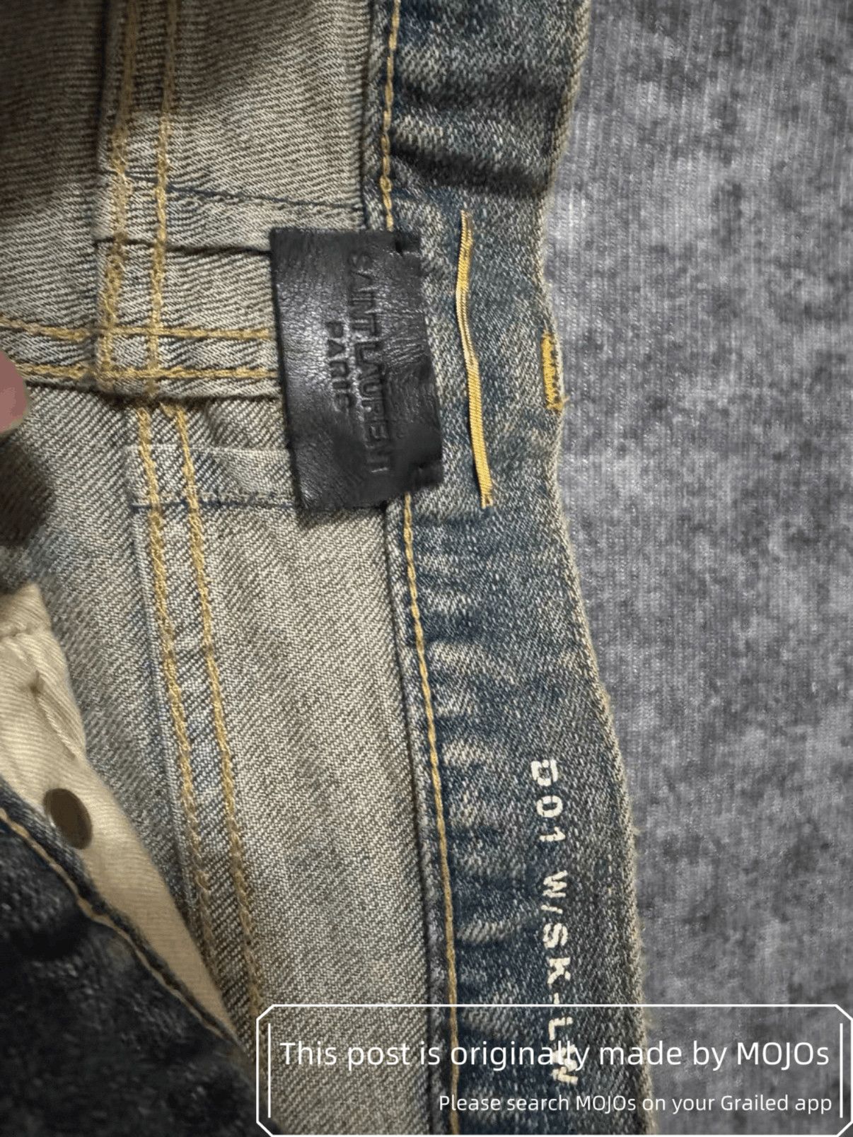Saint Laurent Paris Sz 27 Saint Laurent Paris 13AW MudWash Destory Denim mojos4 Size US 27 - 7 Thumbnail