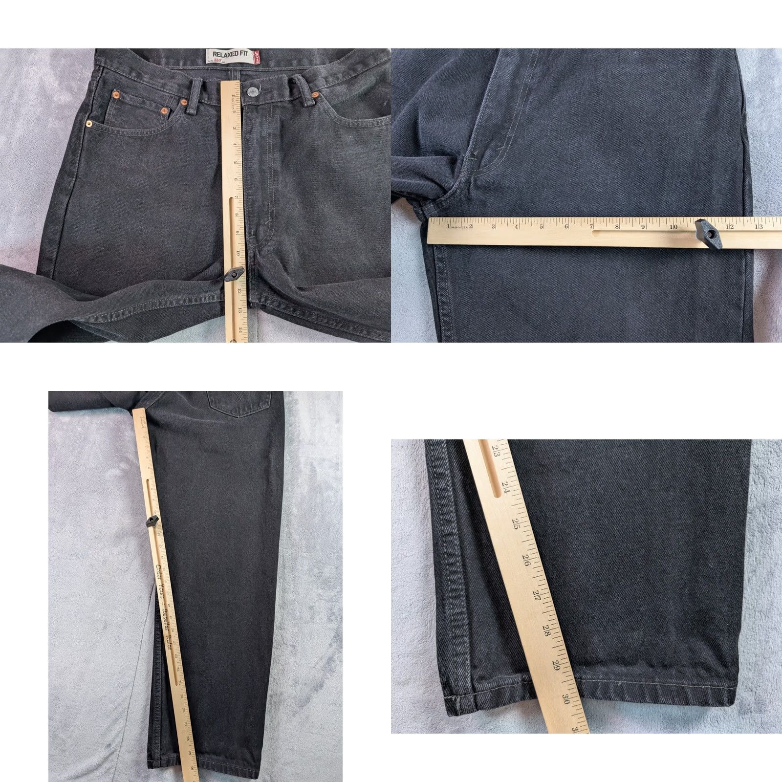 Levi's VINTAGE Levi's 550 Jeans Mens 34x30 Black Denim Straight Relaxed Regular 36 30in Red Tab Linear Size US 36 / EU 52 - 8 Thumbnail