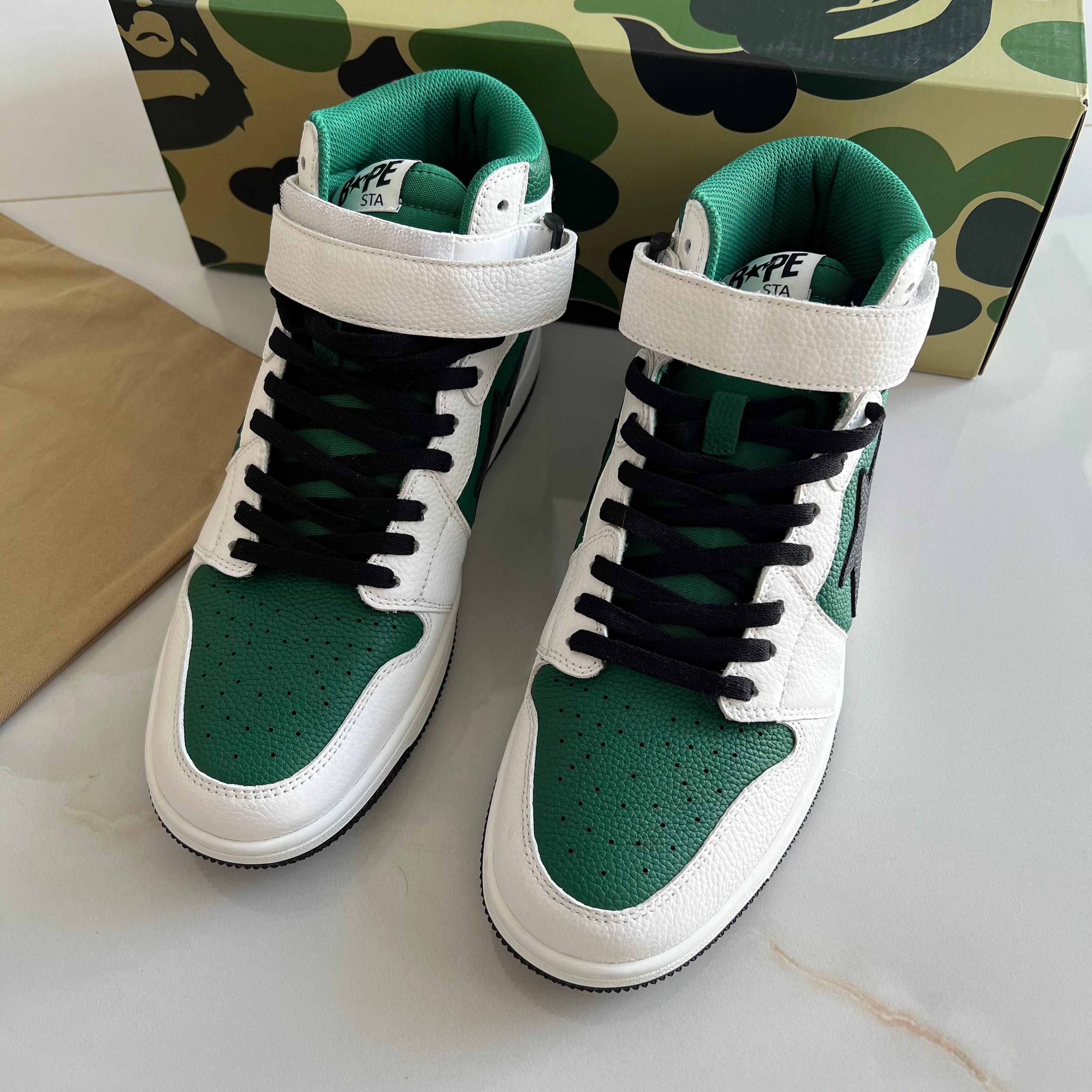 Bape Bapesta Sk8 Green/White 2021 Size US 10.5 / EU 43-44 - 3 Thumbnail