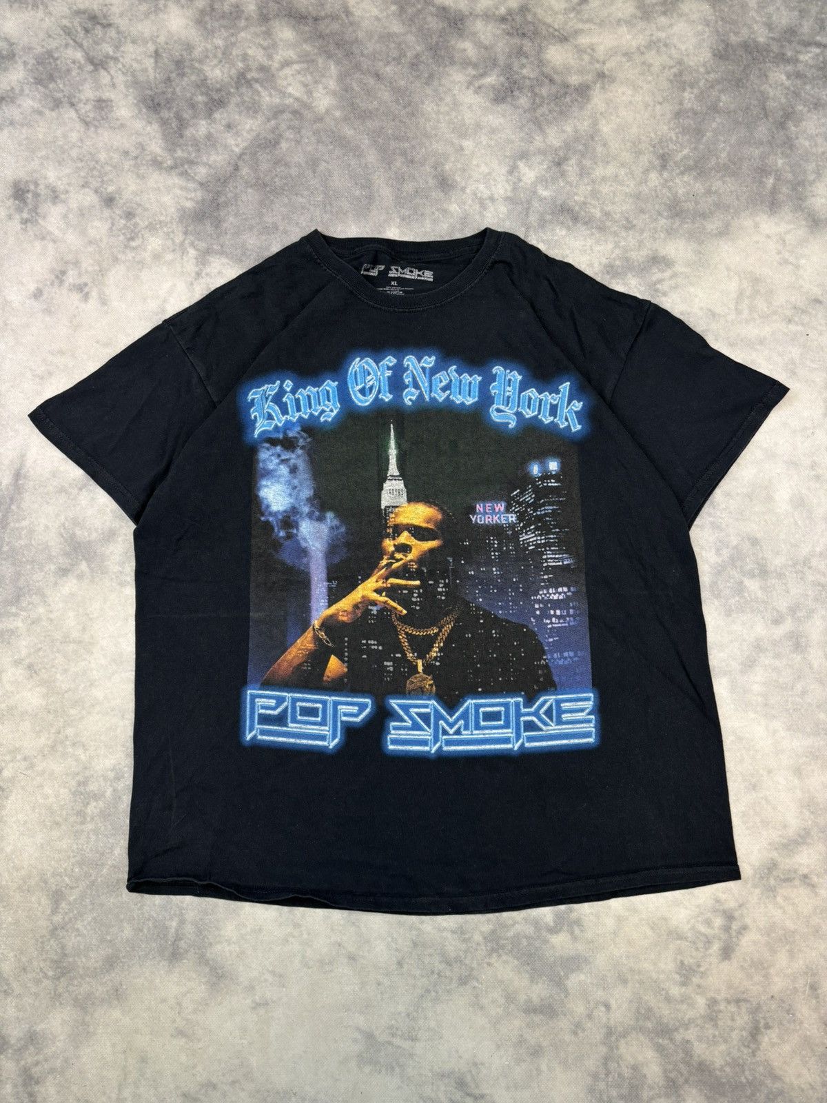 Rap Tees × Vintage Pop Smoke Rap T shirt tee hip hop drip drill skate merch y2k Size US XL / EU 56 / 4 - 1 Thumbnail