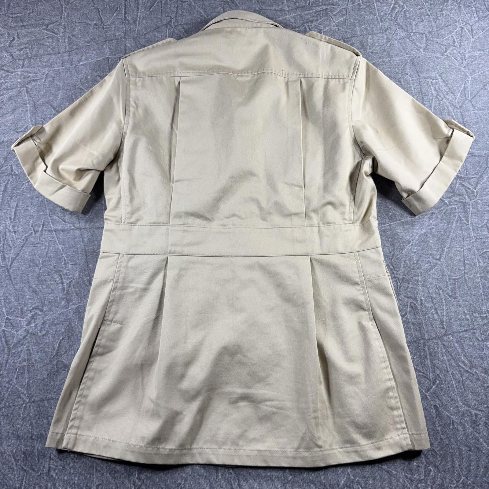 Pierre Cardin Pierre Cardin Shirt Women's 40 Khaki Front Pocket Safari VTG Size 36" / US 14 / IT 50 - 6 Thumbnail
