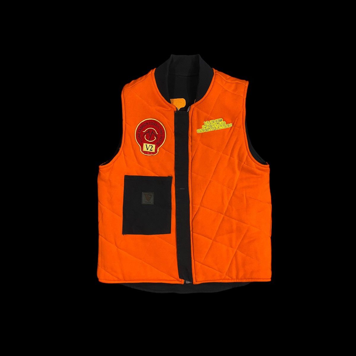 Vlone Vlone Caution Reversible Zip Vest Size US L / EU 52-54 / 3 - 6 Thumbnail