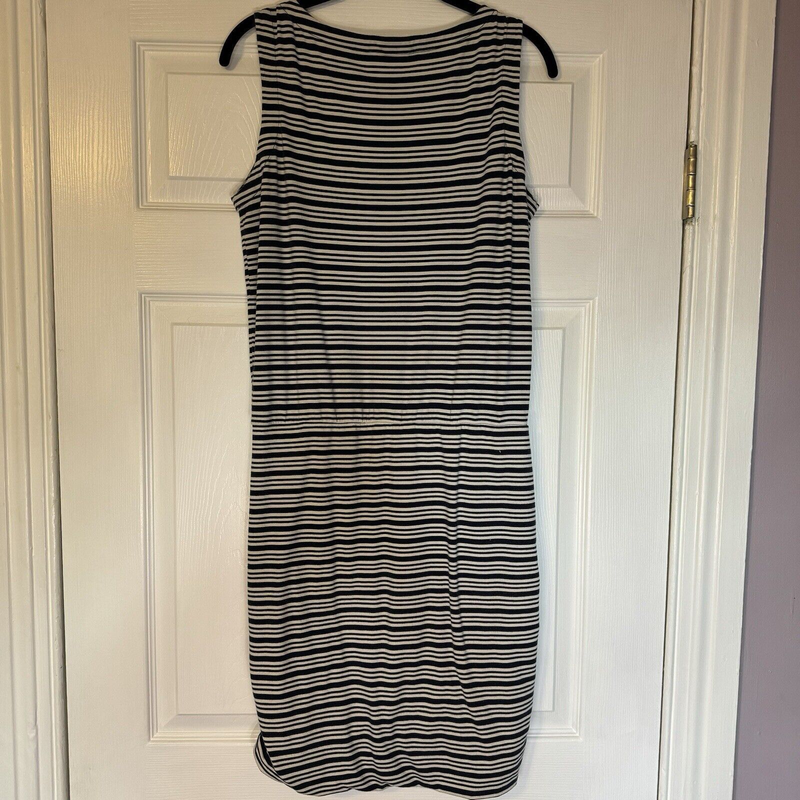 Athleta Athleta Ruched Striped Sleeveless Dress Medium Size M / US 6-8 / IT 42-44 - 3 Thumbnail