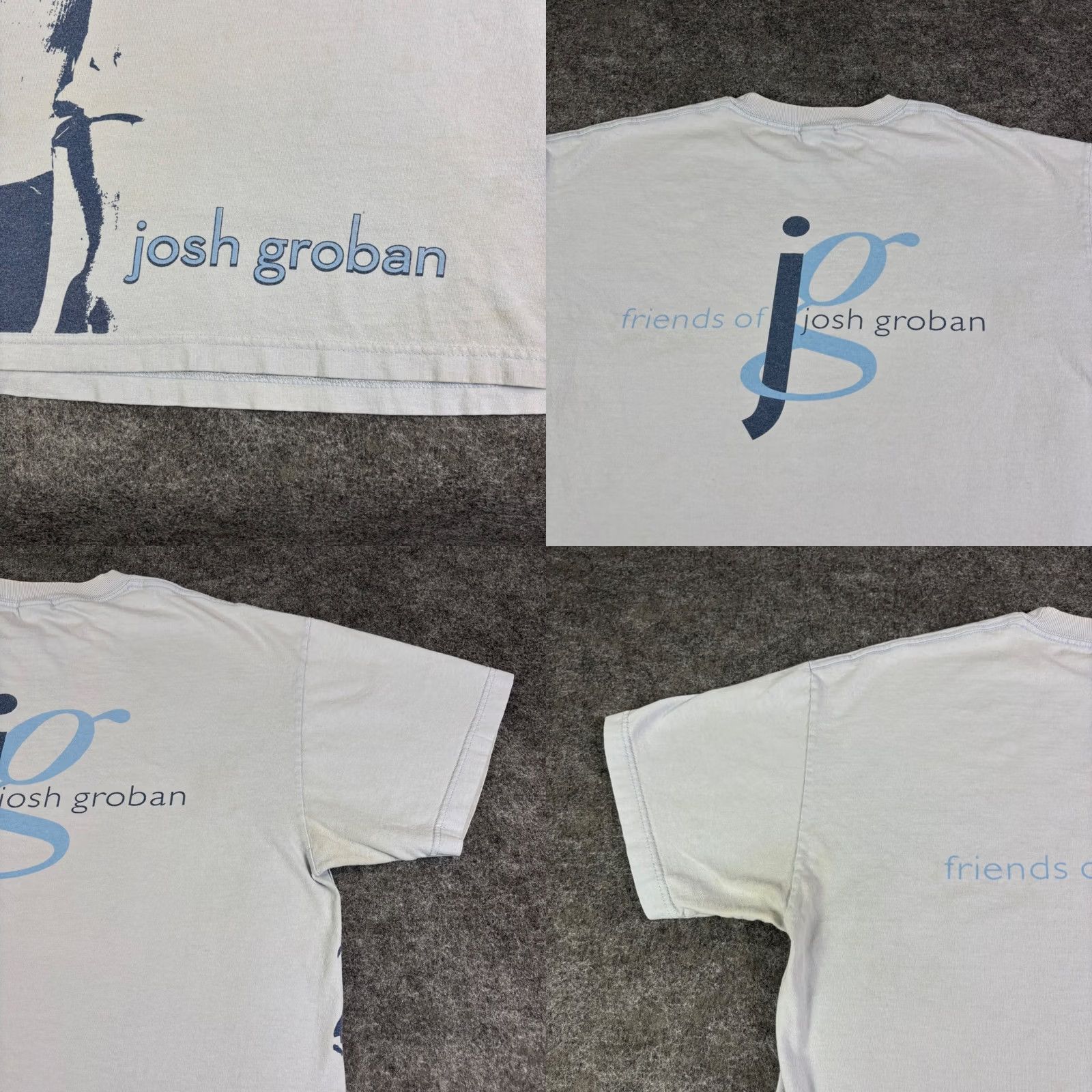 AAA VINTAGE Josh Groban T Shirt XL Gray Y2K Fan Club Mens Size US XL / EU 56 / 4 - 8 Thumbnail