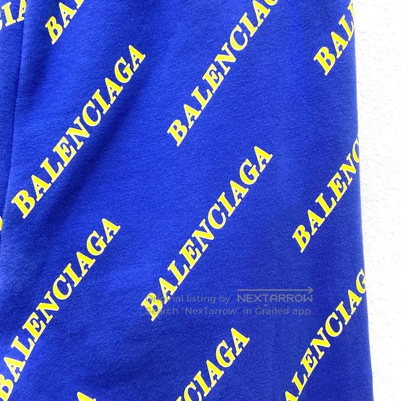 Balenciaga Balenciaga size M Blue Full Print Old Logo Sweatpants Size US 30 / EU 46 - 3 Thumbnail