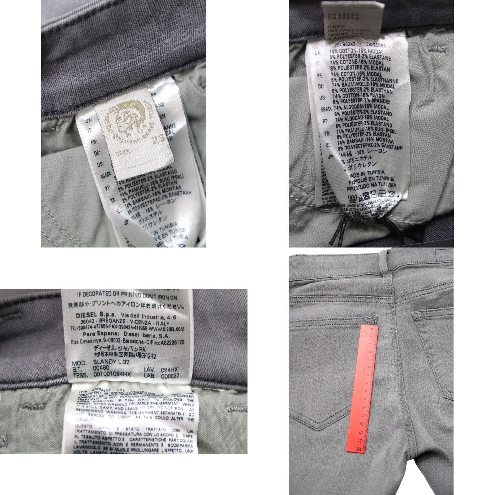 Diesel DIESEL Slandy Super Slim-Skinny Regular Waist 084HX Jeans Women's W23/L32 Zip Jeans Size 40" / US 18 - 8 Thumbnail