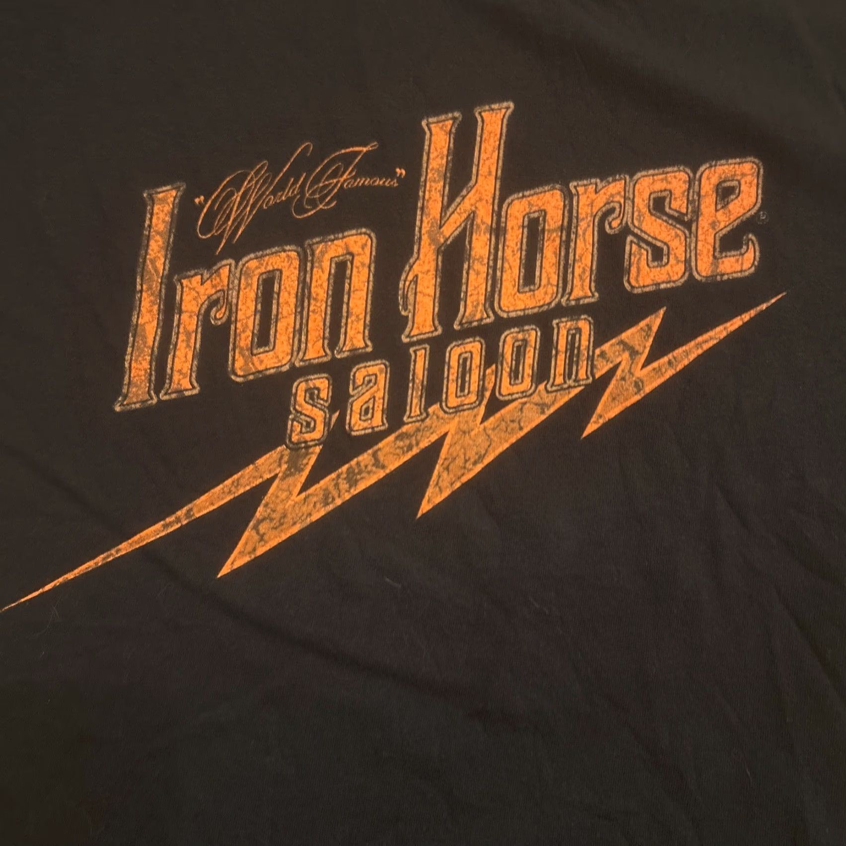 Gildan Iron Horse Saloon Daytona Bike Week T-Shirt Orange M Motorcycle Gildan Men Regular Size M Shirt Mens Size US M / EU 48-50 / 2 - 3 Thumbnail