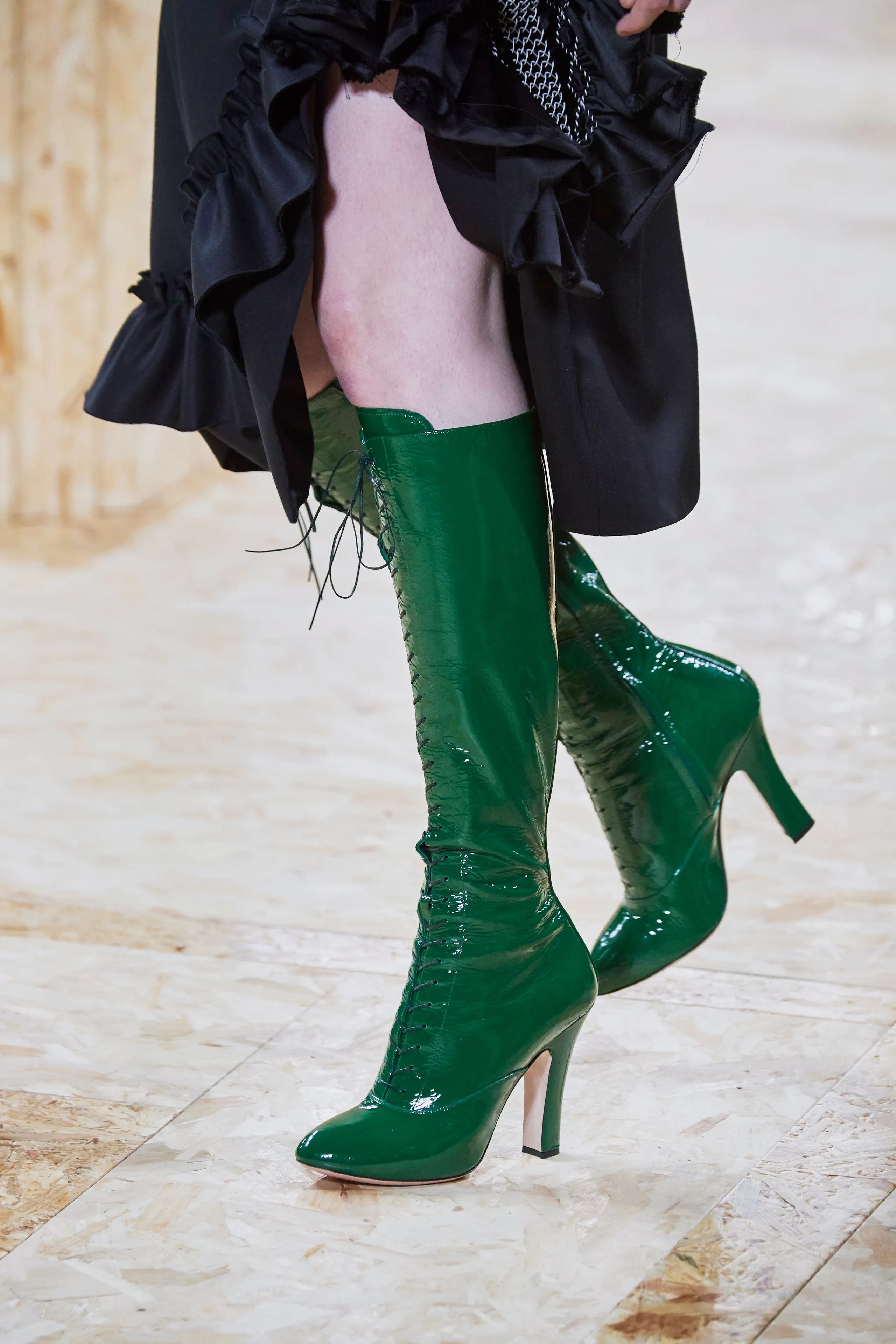 Miu Miu Patent Leather Knee High Boots I Size US 5 / IT 35 - 9 Thumbnail