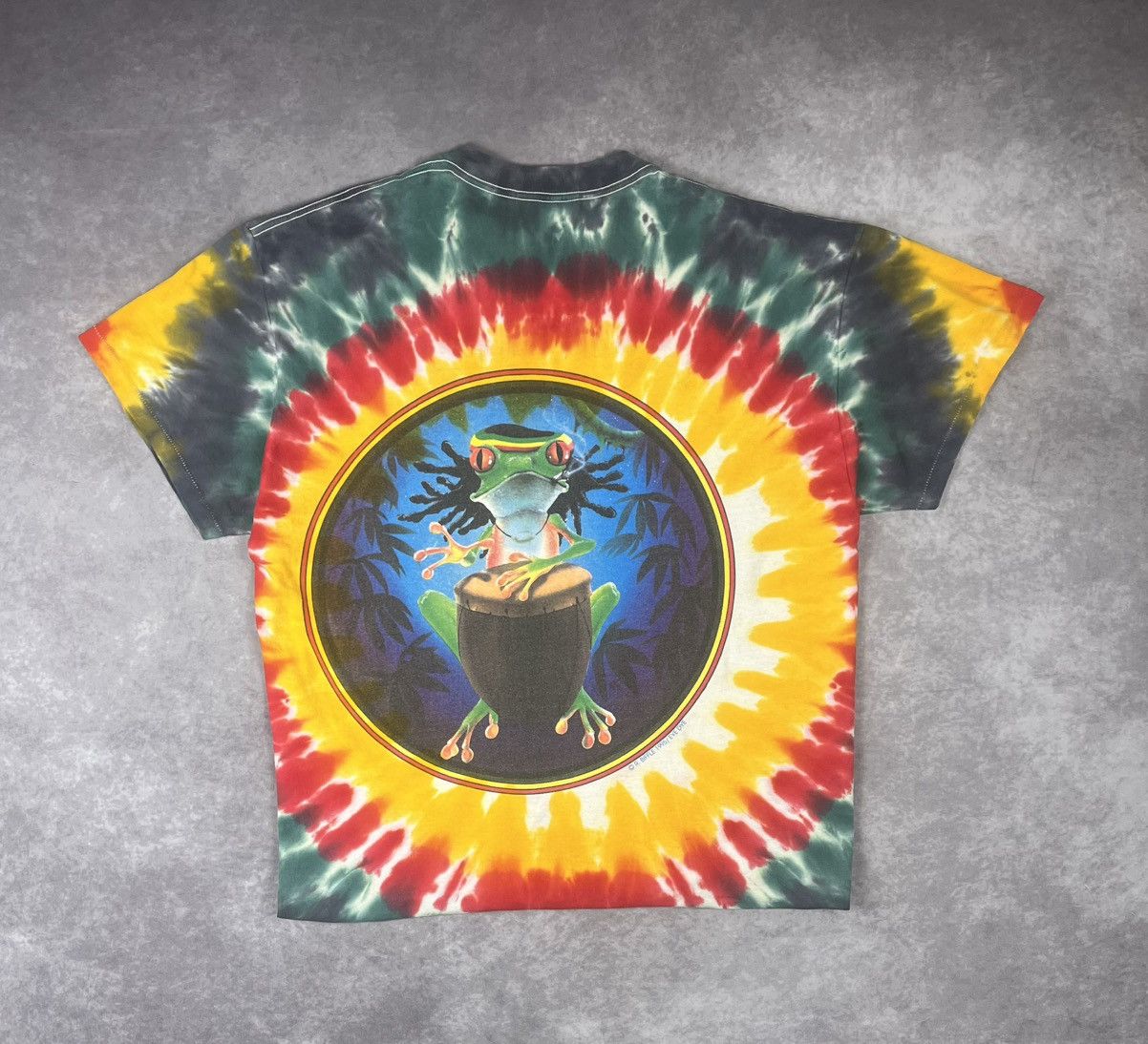 Other Vintage 90s Rasta Frog Tie Dye T Shirt Size XL Double Sided Size US XL / EU 56 / 4 - 2 Thumbnail