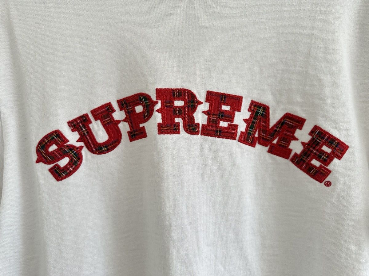 Supreme Supreme Plaid Appliqué Short-Sleeve Top White 2020 Size US M / EU 48-50 / 2 - 2 Thumbnail