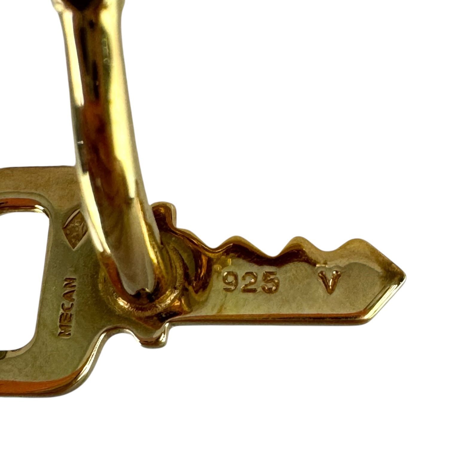 Louis Vuitton Louis Vuitton Gold-Plated Silver Lock and Key Cufflinks Size ONE SIZE - 8 Thumbnail